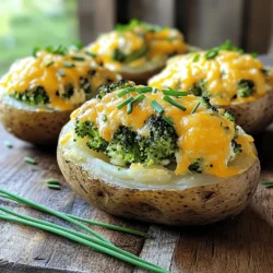 Cheesy Broccoli Stuffed Potatoes Savory Family Meal
