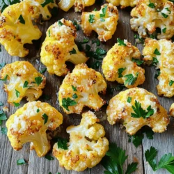 - 1 large head of cauliflower, cut into florets - 4 cloves of garlic, minced - 1/4 cup olive oil - 1/2 cup grated Parmesan cheese - 1 teaspoon garlic powder - 1 teaspoon onion powder - 1/2 teaspoon smoked paprika - Salt and pepper to taste - Fresh parsley, chopped (for garnish) - Prep time: 10 min - Cook time: 30 min - Servings: 4 servings Roasted Garlic Parmesan Cauliflower is a delight. You only need a few simple ingredients. The cauliflower gives you great texture. The garlic adds depth, and the cheese makes it rich and savory. First, choose a fresh head of cauliflower. Cut it into florets. This helps them roast evenly. Next, gather your garlic and chop it finely. Fresh garlic gives the best flavor. You will also need olive oil, which helps the cauliflower crisp up. The Parmesan cheese adds a nice touch. It melts and creates a golden crust. For extra flavor, we add garlic powder and onion powder. Smoked paprika gives a warm, smoky taste. Add salt and pepper to your liking. Finally, fresh parsley brightens the dish. It adds color and freshness. This dish takes just 10 minutes to prep and 30 minutes to cook. It serves four, making it perfect for family dinners or gatherings. You can find the full recipe to create this side dish that everyone will love. - Preheat the oven to 425°F (220°C). - Cut the cauliflower into small florets. This helps it cook evenly. - In a large bowl, combine the olive oil, minced garlic, garlic powder, onion powder, smoked paprika, salt, and pepper. - Whisk the mixture until it is smooth and well blended. This step adds great flavor. - Toss the cauliflower florets in the garlic-oil mixture. Make sure each piece is coated well. - Spread the coated cauliflower on a baking sheet in a single layer. This helps it roast evenly. - Roast in the oven for 20 minutes. Stir halfway through to ensure even cooking. - After 20 minutes, take the cauliflower out. Sprinkle the grated Parmesan cheese over the top. - Return it to the oven and roast for another 10 minutes. Look for golden and bubbly cheese. This recipe is simple and delicious. For the full details, check the Full Recipe. To get the best roast, you must coat the cauliflower evenly with oil. This helps each piece cook well and taste great. I use a large mixing bowl for this step. Toss the florets in the oil mixture until they are well covered. Stir the cauliflower halfway through roasting. This way, every piece gets the heat it needs for a nice golden color. While Parmesan cheese is tasty, feel free to use other cheeses if you wish. Cheddar adds a sharp flavor, while mozzarella gives a nice stretch. To ensure a golden, bubbly finish, sprinkle the cheese evenly across the cauliflower. You want to cover all the florets for the best taste. Watch it closely in the oven. You want it to melt but not burn. Garnishing brings your dish to life. I love using fresh herbs like parsley. It adds color and flavor. A squeeze of lemon also brightens up the dish. Just a little bit goes a long way. It gives a fresh taste that balances the richness of the cheese. You will enjoy how these simple touches make a big difference in your meal. For the full recipe, check out the details above. {{image_2}} You can spice up your roasted garlic Parmesan cauliflower with just a few changes. Adding red pepper flakes gives it a nice kick. This small addition can change the flavor profile and make the dish more exciting. You can also mix in other vegetables. Try adding broccoli or carrots for extra color and nutrients. These vegetables roast well and complement the cauliflower nicely. If you follow a gluten-free or vegan diet, you can still enjoy this dish. Use gluten-free breadcrumbs instead of regular ones for added crunch. For a vegan option, substitute Parmesan with nutritional yeast or vegan cheese. These options still bring flavor and keep the dish creamy without dairy. Roasted garlic Parmesan cauliflower pairs well with many mains. Serve it alongside grilled chicken or fish for a balanced meal. You can also add it to a salad or grain bowl for a hearty addition. This way, you can create a dish that feels satisfying and fresh. Try mixing it in with quinoa or farro for a filling option. To store your roasted garlic Parmesan cauliflower, place it in an airtight container. This keeps the flavors fresh. You can store it in the fridge for up to 3 days. Remember to let it cool before sealing the container. For reheating, the best method is using the oven. Preheat it to 350°F (175°C). Spread the cauliflower on a baking sheet and heat for about 10-15 minutes. This method helps keep the texture crispy. If you're in a rush, you can use the microwave. Just heat it for 1-2 minutes, but it may become soft. To freeze roasted garlic Parmesan cauliflower, first let it cool completely. Then, place it in a freezer-safe bag or container. Make sure to remove as much air as possible. Label the bag with the date. It can last for about 2 months in the freezer. To thaw, place it in the fridge overnight. Reheat it in the oven as mentioned above. This keeps the flavors strong and the texture nice. For the full recipe, check the main section. To achieve crispy roasted cauliflower, follow these tips: - Cut the cauliflower into smaller florets. Smaller pieces roast more evenly. - Ensure each floret is well-coated with the garlic-oil mixture. Even coverage helps crispiness. - Roast at a high temperature, like 425°F (220°C). This helps to form a nice crust. - Spread the florets in a single layer on the baking sheet. Avoid overcrowding. - Stir halfway through roasting to ensure all sides get lovely color. You can use frozen cauliflower, but there are a few things to keep in mind: - Thaw the cauliflower first. Drain any excess water to avoid sogginess. - Frozen cauliflower may take longer to roast, so check for tenderness. - Fresh cauliflower usually has better texture and flavor, but frozen is a great backup. Roasted Garlic Parmesan Cauliflower pairs well with many dishes: - Serve alongside grilled chicken or fish for a complete meal. - Add to a grain bowl with quinoa or rice for a hearty option. - Pair with a fresh salad for a lighter side. - It also makes a great addition to pasta dishes or as a snack on its own. For the full recipe, check out the details above. You now know how to make Roasted Garlic Parmesan Cauliflower. We covered the main ingredients, seasonings, and each step from prep to serving. I shared tips for perfect roasting and how to store leftovers. Try different cheeses or add veggies for new flavors. This dish pairs well with protein or grains. Enjoy experimenting in the kitchen, and savor your delicious meals!