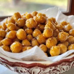 - Canned chickpeas - Olive oil - Pumpkin spice blend The main ingredients create the base for my pumpkin spice roasted chickpeas. Canned chickpeas are easy to use and save time. I prefer them because they are tender and ready to cook. Olive oil adds flavor and helps the spices stick. The pumpkin spice blend brings warmth and a touch of sweetness. - Maple syrup - Sea salt - Optional: cayenne pepper I love adding maple syrup for a bit of sweetness. It balances the spice and adds depth. Sea salt enhances all the flavors and makes them pop. If you like heat, try the cayenne pepper. It gives a nice kick that pairs well with the sweetness. - Baking sheet - Parchment paper - Large mixing bowl You need a baking sheet to roast the chickpeas evenly. Parchment paper prevents sticking and makes cleanup easy. A large mixing bowl is essential for combining ingredients without making a mess. For the full recipe, check out the details above. Set your oven temperature to 400°F (200°C). Preheating ensures even cooking. Rinse one can of chickpeas and drain them well. Pat them dry with a clean towel. This step helps them get crispy. In a large bowl, combine 2 tablespoons of olive oil, 2 tablespoons of pumpkin spice blend, 1 tablespoon of maple syrup, and 1/2 teaspoon of sea salt. If you like heat, add 1/4 teaspoon of cayenne pepper. Mix well. Add the dried chickpeas into the bowl with the seasoning. Toss them until they are evenly coated. Spread the seasoned chickpeas on a lined baking sheet in a single layer. Roast in the preheated oven for 25-30 minutes. Stir halfway through to ensure even roasting. They should be golden brown and crispy when done. For the full recipe, refer to the earlier section. Enjoy your tasty snack! To get the best crunch, start by drying your chickpeas well. After rinsing, spread them on a towel and pat them dry. This step is key. Moisture makes them soggy, not crispy. Next, avoid overcrowding your baking sheet. Spread the chickpeas in a single layer. If you pile them up, they will steam instead of roast. You want air to circulate around each chickpea for that perfect crunch. You can play with flavors to make these chickpeas your own. Try adding a pinch of garlic powder or smoked paprika for a twist. Both add depth to the pumpkin spice. For presentation, serve them in a nice bowl. A sprinkle of extra pumpkin spice on top makes them look festive. This little touch elevates your dish and makes it more appealing. These roasted chickpeas are great as snacks or toppings. You can enjoy them alone or mix them into salads for a crunchy texture. They add flavor and fun! Pair them with dips like hummus or guacamole for a tasty combo. You can also use them as a garnish on soups or grain bowls. The options are endless! For the full recipe, check out the section above. {{image_2}} You can change up the flavor of your pumpkin spice roasted chickpeas easily. If you want a twist, try using cinnamon and nutmeg without the pumpkin spice mix. For a savory option, use smoked paprika or garlic powder. Sweet blends can include vanilla or cocoa powder for a dessert-like taste. If you lack olive oil, coconut or avocado oil works well. Each oil brings its own flavor. For sweeteners, you can switch maple syrup with honey or agave. Each option adds its own unique sweetness. Making these chickpeas vegan is easy. Just stick with maple syrup or agave. If you need a gluten-free option, these chickpeas are naturally gluten-free, so you’re good to go! Want more heat? Adjust the cayenne pepper to your taste. Add more for a spicy kick or leave it out for a milder snack. To keep your pumpkin spice roasted chickpeas fresh, store them in an airtight container. Glass or plastic containers with tight lids work best. Make sure they are completely cool before sealing. This helps prevent moisture build-up, which can make them soggy. You can also use resealable plastic bags, but remove as much air as possible. If you want your chickpeas crispy again, reheat them in the oven. Preheat your oven to 350°F (175°C). Spread the chickpeas on a baking sheet in a single layer. Bake for about 5 to 10 minutes. Keep an eye on them so they don’t burn. This method will restore their crunchiness. Roasted chickpeas can last for about 3 to 5 days at room temperature if stored properly. They will stay crisp and tasty during this time. If you place them in the fridge, they can last up to a week. However, be aware that they may lose some crunchiness in the fridge. For the best flavor and texture, eat them soon after roasting. Enjoy your tasty treat! Yes, you can use dried chickpeas. First, soak them overnight in water. This helps them soften. After soaking, drain and rinse them. Then, boil the chickpeas in fresh water for about 1 to 1.5 hours. Make sure they are tender. Once cooked, drain and let them cool. Now, you can follow the Full Recipe just as you would with canned chickpeas. If your chickpeas aren’t crispy, check a few things. First, ensure you dried them well before roasting. Excess moisture can cause sogginess. You can also increase the roasting time. Keep an eye on them to avoid burning. Stirring halfway through helps them cook evenly. If they are still not crispy enough, try roasting them a bit longer. Yes, you can make pumpkin spice roasted chickpeas ahead of time. After roasting, let them cool completely. Then, store them in an airtight container. They stay fresh for about 3 to 5 days. For best results, keep them at room temperature. Avoid refrigerating, as that can make them soggy. You can enjoy them as a snack or topping for salads! Pumpkin spice roasted chickpeas are quite healthy! Chickpeas are a great source of protein and fiber. They can help keep you full. The olive oil adds healthy fats, while the pumpkin spice blend gives flavor without extra calories. Plus, maple syrup adds a touch of sweetness with some vitamins. Overall, these snacks are nutritious and satisfying! This article covered how to make tasty pumpkin spice roasted chickpeas. You learned about the main ingredients and key equipment needed. I shared step-by-step instructions for roasting them to perfection. We also discussed tips for crispiness and different flavor variations. Finally, I offered storage and reheating advice. Enjoy these delicious snacks any time. Make them your own with spices you love. Easy, healthy, and fun to prepare!