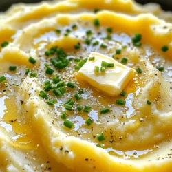 - 3 lbs Yukon Gold potatoes, peeled and cubed - 4 cloves garlic, peeled - 1 cup chicken broth (or vegetable broth) - 1 cup heavy cream - 1 cup grated Parmesan cheese - 4 tablespoons unsalted butter - Salt and pepper to taste - Chopped fresh chives for garnish (optional) For this creamy dish, I choose Yukon Gold potatoes. They are naturally buttery and smooth. You need about three pounds, which will serve six people nicely. Garlic adds a rich flavor. You’ll want four cloves, peeled and ready to go. Broth is next; I use chicken broth for depth, but vegetable broth works too. Next is heavy cream. One cup gives the mash its creaminess. Parmesan cheese adds a sharp taste. Grate one cup for the best texture. Unsalted butter is crucial. Four tablespoons keep it rich without too much salt. Salt and pepper are key for flavor. Adjust them to your taste. Finally, chives are optional but add a pop of color and freshness. They make your dish look even better. With these ingredients, you’ll create a dish that feels indulgent yet simple. To start, gather your ingredients. You need 3 pounds of Yukon Gold potatoes and 4 cloves of garlic. First, peel and cube the potatoes. This means cutting them into small, even pieces. They will cook more evenly that way. Next, peel the garlic cloves. You can leave them whole; they will become soft during cooking. Now, it’s time to add the chicken broth. Pour in 1 cup of chicken broth over the potatoes and garlic. Make sure the potatoes are covered. If they are not submerged, add a bit of water. This extra liquid helps the potatoes cook well. Set your slow cooker on low or high. If you choose low, cook for 6-8 hours. If you prefer high, cook for 3-4 hours. The goal is for the potatoes to be tender. You should be able to pierce them easily with a fork. When the cooking time is up, drain any extra liquid. You want to leave a small amount in the pot. This will help keep the potatoes moist. Next, add the heavy cream, Parmesan cheese, and 4 tablespoons of butter. Sprinkle in salt and pepper to taste. Use a potato masher or a hand mixer to mash the potatoes. Keep mashing until they are smooth and creamy. If they are too thick, add more cream. Finally, taste the mashed potatoes. Adjust the seasoning as needed. Add more salt or pepper if you like. When they are just right, set the slow cooker to warm for about 10 minutes. Serve hot, garnished with chopped fresh chives if desired. Enjoy your delicious, creamy garlic Parmesan mashed potatoes! To make your mashed potatoes extra tasty, you can adjust the cream and seasoning. Add more heavy cream for a richer texture. If you like, sprinkle in garlic powder or onion powder for added flavor. Taste your mix as you go. This way, you can hit the perfect balance. For garnishes, I love using chopped fresh chives. They add a nice color and mild onion taste. You can also try crispy bacon bits or a sprinkle of extra cheese on top. Choosing the right slow cooker matters. A 6-quart slow cooker works best for this dish. It gives you enough space for the potatoes and broth. If you need a new one, look for models with a locking lid for easy transport. For mashing, a simple potato masher does the job well. If you want it smoother, a hand mixer can make it creamy. Just be careful not to over-mix. One common mistake is overcooking the potatoes. If they cook too long, they can turn watery. Stick to the recommended time for the best results. Another mistake is skipping the draining step. Always drain the excess liquid before mashing. Leaving too much broth makes your potatoes soupy. Remember, you can always add more cream later if needed. {{image_2}} You can easily make this dish vegetarian. Just swap the chicken broth for vegetable broth. This change keeps the flavor rich and satisfying. You can also add herbs like thyme or rosemary for added depth. These herbs blend well with the potatoes and garlic, giving your dish a fresh twist. Want to amp up the flavor? Roasted garlic is a great addition. It brings a sweet, nutty taste to your mashed potatoes. Just roast some garlic cloves until soft, then mix them in. You can also try different cheeses. Cheddar or feta can create unique tastes. Mix and match cheeses to find your favorite blend. When serving, think about what pairs well. These mashed potatoes go great with meats like roast chicken or steak. They also complement fish dishes nicely. For a fun twist, use a piping bag to plate the potatoes. This method makes for a beautiful presentation. You can also serve them in a bowl with a sprinkle of chives on top for color and flair. To store your mashed potatoes, place them in an airtight container. This keeps them fresh. Let the potatoes cool before sealing them. You can keep them in the fridge for up to four days. If you want to enjoy them later, it’s best to store them right away. When it’s time to enjoy your leftovers, you can reheat them easily. For the microwave, place a portion in a bowl. Cover it with a damp paper towel. Heat for one minute, then stir. If they need more time, heat in 30-second bursts until warm. On the stovetop, place the potatoes in a pan over low heat. Stir often and add a splash of cream to keep them creamy. This method works well for larger amounts. You can freeze mashed potatoes for later use. Place cooled mashed potatoes in a freezer-safe bag or container. Remove as much air as possible. They can last up to three months in the freezer. When ready to eat, thaw them overnight in the fridge. Reheat as mentioned earlier. For the best texture, add a little cream while reheating. This brings back their creamy goodness. Yes, you can make these mashed potatoes ahead of time. After cooking, let them cool. Store them in an airtight container. They will last up to three days in the fridge. To reheat, place them in a pot over low heat. Add a splash of milk or cream for extra creaminess. Stir often to keep them smooth. You can use milk or half-and-half as a substitute for heavy cream. Milk will make the potatoes lighter. If you want the richness, use half-and-half. You could also try Greek yogurt for a tangy twist. Just know that it may change the flavor a bit. To keep mashed potatoes smooth, start with well-cooked potatoes. Use a potato masher or hand mixer for mashing. Mash them while they are still warm. Avoid adding cold cream, as this can cool the potatoes. If lumps remain, continue to mix until you reach your desired creaminess. This blog post covered how to make creamy mashed Yukon Gold potatoes. We explored the main ingredients, step-by-step instructions, tips for perfect flavor, and ways to store leftovers. You learned about variations to fit your taste and answers to common questions. In the end, mastering this dish will impress your guests and elevate your meals. Enjoy experimenting and making it your own!
