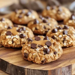 - 1 cup canned pumpkin puree - 1/2 cup creamy almond butter (or peanut butter) - 1/3 cup brown sugar - 1/4 cup maple syrup - 1 teaspoon vanilla extract - 1 cup rolled oats - 1/2 cup whole wheat flour - 1 teaspoon baking soda - 1 teaspoon pumpkin spice (or a mix of cinnamon and nutmeg) - 1/2 teaspoon salt - 1/2 cup semi-sweet chocolate chips - 1/4 cup walnuts, chopped (optional) The main ingredient in these cookies is canned pumpkin puree. It adds moisture and a warm flavor. Almond butter gives a creamy texture and healthy fats. You can swap it with peanut butter if you like. Brown sugar adds sweetness and a hint of caramel. Maple syrup enhances the flavor and keeps the cookies moist. Vanilla extract brings in a lovely aroma. Rolled oats provide a chewy texture. Whole wheat flour adds fiber and makes the cookies hearty. Baking soda is crucial for rising. Pumpkin spice gives that classic fall taste. You can use cinnamon and nutmeg if you don’t have pumpkin spice. Salt balances all the flavors. The semi-sweet chocolate chips melt into gooey pockets of joy. If you want a crunch, add chopped walnuts. Don’t worry if you skip them; the cookies will still be great! - Substitutes for almond butter: Sunflower seed butter or cashew butter - Alternatives to brown sugar: Coconut sugar or honey - Possible add-ins: Dried fruits like cranberries or raisins, chia seeds, or pumpkin seeds Feel free to mix things up! You can use sunflower seed butter if you have nut allergies. Coconut sugar works well instead of brown sugar. Adding dried fruits or seeds can give your cookies a nice twist. To start, grab a large bowl. Add 1 cup of canned pumpkin puree and 1/2 cup of creamy almond butter. Mix them well until smooth. Then, add 1/3 cup of brown sugar, 1/4 cup of maple syrup, and 1 teaspoon of vanilla extract. Keep stirring until everything blends nicely. In another bowl, whisk together the dry ingredients. Combine 1 cup of rolled oats, 1/2 cup of whole wheat flour, 1 teaspoon of baking soda, 1 teaspoon of pumpkin spice, and 1/2 teaspoon of salt. Mix these dry ingredients well. Next, gradually add the dry mix to your wet ingredients. Stir gently until the dough combines. Do not overmix! Now it’s time to fold in 1/2 cup of semi-sweet chocolate chips and 1/4 cup of chopped walnuts if you like. Ensure they spread evenly through the dough. First, preheat your oven to 350°F (175°C). Line a baking sheet with parchment paper. This helps cookies bake evenly. Using a tablespoon or cookie scoop, drop rounded balls of dough onto the prepared baking sheet. Make sure to leave enough space between each cookie. They will spread while baking. Bake the cookies for 12-15 minutes. You want the edges to be lightly golden. Remember, the cookies will be soft when you take them out. They will firm up as they cool on the baking sheet for about 5 minutes. After cooling, transfer them to a wire rack to cool completely. This method keeps them from getting soggy. Enjoy your delightful treats! To get the right dough, it must be thick but soft. If it feels too dry, add a little more pumpkin puree or almond butter. If it's too wet, mix in a bit more flour or oats. Always use fresh ingredients for the best taste. To know when your cookies are done, look for golden edges. They should feel soft in the middle but firm up as they cool. If they look too shiny, they may need a minute more in the oven. These cookies pair well with warm drinks like tea or coffee. You can also serve them with a scoop of vanilla ice cream for a fun dessert. For a creative touch, arrange the cookies on a rustic wooden platter. Sprinkle some extra chocolate chips on top or drizzle with almond butter before serving. This not only looks great but adds extra flavor too! {{image_2}} You can switch up the taste of these cookies in fun ways. For a nutty crunch, add different nuts like pecans or almonds. You can also use dark chocolate chips instead of semi-sweet ones for a richer flavor. If you want a warmer taste, sprinkle in seasonal spices like ginger or cloves. These small changes can bring new life to your cookies. If you want to make these cookies vegan, swap the honey for agave syrup. You can also use a flax egg instead of regular eggs. To keep it gluten-free, choose oats that are certified gluten-free and use almond flour instead of whole wheat flour. These options let everyone enjoy these tasty treats without worry. To keep your cookies fresh, store them in an airtight container. Place a piece of bread in the container to help keep them moist. This method works well with these chocolate chip pumpkin oat cookies. You can also layer the cookies with parchment paper to prevent sticking. If you want to save some for later, freezing is a great option. To freeze, let the cookies cool completely. Then, place them in a single layer on a baking sheet. Freeze for about an hour until firm. After that, transfer them to a freezer-safe bag. You can keep them frozen for up to three months. At room temperature, these cookies last about one week. Keep them in a cool, dry place to maintain freshness. Look for signs that your cookies have spoiled. If they smell off or feel hard, it’s best to toss them. Mold or a change in color also means they are no longer good to eat. Can I use fresh pumpkin instead of canned? Yes, you can use fresh pumpkin. Just cook and mash it first. This makes it smooth. Fresh pumpkin may add a slight difference in taste. What can I substitute for maple syrup? You can use honey or agave syrup. Both work well in this recipe. They add sweetness just like maple syrup. How do I know if my cookies are baked perfectly? Look for lightly golden edges. The center should be soft but not gooey. Let them cool to firm up. Why are my cookies too dry or too wet? Cookies can be dry if you add too much flour. If they are too wet, try adding more oats. Measure carefully to avoid this issue. How to fix overbaking issues? If your cookies are overbaked, they will be hard. Try baking for a shorter time next time. Keep an eye on them as they bake. In this blog post, we explored how to make delicious pumpkin cookies. We covered the key ingredients needed, like pumpkin puree and oats, and shared simple steps for mixing and baking. I also offered tips for perfecting your cookies and ideas for variations. Remember, you can get creative with flavors and storage methods. These cookies can be a tasty treat or a fun project in the kitchen. Enjoy them fresh or save some for later! Happy baking!
