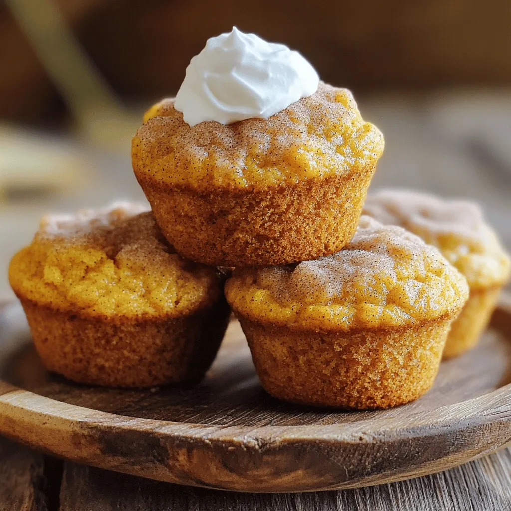 - 1 cup all-purpose flour - 1/2 cup whole wheat flour - 1 teaspoon baking powder - 1/2 teaspoon baking soda - 1 teaspoon ground cinnamon - 1/2 teaspoon ground nutmeg - 1/2 teaspoon ground ginger - 1/4 teaspoon salt For these muffins, I combine both all-purpose and whole wheat flour. The all-purpose flour gives a soft texture, while the whole wheat adds a nice nutty flavor. Baking powder and baking soda help the muffins rise, making them light and fluffy. The spices—cinnamon, nutmeg, and ginger—bring out that warm pumpkin flavor we all love. - 1/2 cup unsalted butter, softened - 1 cup brown sugar, packed - 1/2 cup granulated sugar (for rolling) - 1 large egg - 1 teaspoon vanilla extract - 1 cup pumpkin purée (canned or fresh) - 1/4 cup buttermilk (or milk with a splash of vinegar) I use unsalted butter to control the saltiness. Creaming the butter with brown sugar adds moisture and depth. The egg binds everything together. Vanilla extract enhances the flavor, while the pumpkin purée adds moisture and a rich taste. I often use buttermilk for its tangy flavor, which complements the spices. - 1 tablespoon sugar and 1 teaspoon cinnamon (for topping) I mix sugar and cinnamon to create a sweet topping. Sprinkling this mix on top adds a crunchy texture and extra flavor. It looks nice and makes these muffins even more tempting! - Preheat your oven to 350°F (175°C). Line a muffin tin with paper liners. - In a medium bowl, whisk together the all-purpose flour, whole wheat flour, baking powder, baking soda, cinnamon, nutmeg, ginger, and salt. Set this bowl aside. - In a large bowl, cream the softened butter and brown sugar together. Mix for about 2-3 minutes until it is light and fluffy. - Next, add the granulated sugar, egg, and vanilla extract to the butter mixture. Beat until everything blends well. - Now, mix in the pumpkin purée until it is smooth. Add the buttermilk and mix just until combined. - Using a scoop or spoon, fill each muffin cup about 2/3 full with batter. - In a small bowl, combine the granulated sugar with 1 tablespoon of sugar and 1 teaspoon of cinnamon. Sprinkle this mix generously over each muffin. - Bake in your preheated oven for 18-20 minutes. Check if a toothpick comes out clean when inserted into the center. - Allow the muffins to cool in the tin for 5 minutes. Then, transfer them to a wire rack to cool completely. To get a great muffin, avoid overmixing the batter. When you mix the wet and dry ingredients, do it gently. Stop mixing when you still see some lumps. This keeps the muffins fluffy. Use room temperature ingredients to help the batter mix better. You can add fun extras to your muffins. Chopped nuts or chocolate chips can bring new flavors. Try walnuts or pecans for a nice crunch. You can also increase the spices if you want a bolder taste. More cinnamon or nutmeg can really make these muffins pop. Enjoy your pumpkin spice muffins warm from the oven. They taste great with a dollop of whipped cream on top. Pair them with your morning coffee or tea for the best experience. A sprinkle of extra cinnamon on top adds a festive touch. These muffins can be a lovely treat at breakfast or a snack anytime! {{image_2}} You can make these muffins gluten-free by using almond flour. Just swap the all-purpose flour with an equal amount of almond flour. This change keeps the muffins moist and delicious. For vegan pumpkin snickerdoodle muffins, replace the egg with a flax egg. Mix one tablespoon of flaxseed meal with three tablespoons of water. Let it sit until it thickens, then add it to your batter. Use a plant-based butter instead of regular butter for a tasty vegan treat. For a fun twist, add cranberries or raisins to your batter. These fruits bring a sweet and tart flavor that pairs well with pumpkin spice. You can also use Halloween-themed toppings. Try adding candy corn or spooky sprinkles on top of the muffins. This adds color and excitement, especially for kids! You can choose between mini muffins and regular-sized muffins. Mini muffins bake faster, so check them at about 12-15 minutes. Regular muffins take about 18-20 minutes to bake. Always check for doneness with a toothpick. If it comes out clean, your muffins are ready! Adjusting the size can make for a fun presentation and easier portioning for parties or snacks. To keep your Pumpkin Spice Snickerdoodle Muffins fresh, store them in an airtight container. This will help maintain their moist texture. You can keep them at room temperature for about 2 to 3 days. If you live in a humid area, refrigeration may be a better choice to prevent mold. However, this can dry out the muffins. If you want to save some muffins for later, freezing is a great option. Allow the muffins to cool completely first. Then, wrap each muffin in plastic wrap and place them in a freezer bag. They can last up to 3 months in the freezer. When you're ready to enjoy them, thaw the muffins in the fridge overnight. For a warm treat, reheat them in the oven for about 10 minutes at 350°F. Homemade muffins are best enjoyed fresh, but they can last a bit longer. Expect them to stay good for 2 to 3 days at room temperature. If you see any mold or they smell off, it’s best to toss them. Always check for signs of spoilage before eating. Yes, you can use fresh pumpkin. Just be sure to cook it first. Bake or steam your pumpkin until soft. Then, mash it and strain out any extra liquid. This helps keep your muffins from getting too wet. Fresh pumpkin gives a nice flavor. It may take more time, but the taste is worth it. To make these muffins healthier, here are some tips: - Substitute half of the all-purpose flour with whole wheat flour. - Use less sugar; try cutting the brown sugar by a quarter. - Swap unsalted butter for unsweetened applesauce. - Add nuts or seeds for extra nutrients. These changes help boost fiber and reduce calories. If your muffins do not rise, check your leavening agents. Make sure your baking powder and baking soda are fresh. They lose power over time. Another reason could be overmixing the batter. Mix just until combined. This keeps the muffins light and fluffy. Yes, you can make the batter ahead of time. Prepare the batter and store it in the fridge. Use it within 24 hours for best results. When ready to bake, let the batter sit at room temperature for about 15 minutes. This helps it bake evenly. ![Pumpkin Spice Snickerdoodle Muffins](URL_TO_IMAGE) ![Finished Muffins](URL_TO_ANOTHER_IMAGE) Full Recipe - 1 cup all-purpose flour - 1/2 cup whole wheat flour - 1 teaspoon baking powder - 1/2 teaspoon baking soda - 1 teaspoon ground cinnamon - 1/2 teaspoon ground nutmeg - 1/2 teaspoon ground ginger - 1/4 teaspoon salt - 1/2 cup unsalted butter, softened - 1 cup brown sugar, packed - 1/2 cup granulated sugar (for rolling) - 1 large egg - 1 teaspoon vanilla extract - 1 cup pumpkin purée (canned or fresh) - 1/4 cup buttermilk (or milk with a splash of vinegar) - 1 tablespoon sugar and 1 teaspoon cinnamon (for topping) Enjoy your baking! You now have a complete guide for making pumpkin spice muffins. We covered dry and wet ingredients, tips for texture, and baking best practices. Remember, adding nuts or adjusting spices can boost flavor. Enjoy your muffins fresh or consider freezing some for later. Keep an eye on storage to maintain quality. With these steps, you can create delicious muffins every time. Happy baking!