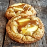 - 2 ½ cups all-purpose flour - ¾ cup unsalted butter, softened - 1 cup brown sugar, packed - ½ cup granulated sugar - 1 large egg - 1 tsp vanilla extract - 1 tsp baking soda - 1 tsp baking powder - ½ tsp salt - 8 oz cream cheese, softened - ½ cup powdered sugar - 1 tsp vanilla extract - 1 large apple (Granny Smith or Honeycrisp) - 2 tbsp unsalted butter - ¼ cup brown sugar - ¼ tsp cinnamon - 1 tbsp lemon juice - ½ cup caramel sauce (store-bought or homemade) The cookie ingredients create a soft and rich base. The butter adds creaminess, while the sugars give sweetness. The combination of baking soda and baking powder helps the cookies rise. For the cheesecake filling, use softened cream cheese for a smooth texture. Powdered sugar will sweeten and add airiness. The vanilla extract enhances the flavor beautifully. The caramel apple filling brings the magic. Choose a Granny Smith or Honeycrisp apple for the best taste. The butter helps cook the apple, while brown sugar and cinnamon create warmth. Lemon juice adds brightness, and caramel sauce gives a luscious finish. This mix of flavors makes each bite a sweet delight. You get the taste of creamy cheesecake, fresh apples, and rich caramel. - Step 1: Melt 2 tablespoons of unsalted butter in a skillet over medium heat. - Step 2: Add 1 diced apple, ¼ cup brown sugar, ¼ teaspoon cinnamon, and 1 tablespoon lemon juice. Cook for 5-7 minutes. Stir often until apples are tender. - Step 3: Remove from heat and stir in ½ cup caramel sauce. Let cool. - Step 1: In a mixing bowl, combine 8 ounces of softened cream cheese, ½ cup powdered sugar, and 1 teaspoon vanilla extract. - Step 2: Mix until the mixture is smooth and creamy. Set aside. - Step 1: In a large bowl, whisk together 2 ½ cups all-purpose flour, 1 teaspoon baking soda, 1 teaspoon baking powder, and ½ teaspoon salt. - Step 2: In another bowl, cream ¾ cup softened butter with 1 cup brown sugar and ½ cup granulated sugar until fluffy. Add 1 large egg and 1 teaspoon vanilla extract. Mix well. - Step 3: Gradually add the dry ingredients to the butter mix. Stir until just combined. - Step 1: Preheat your oven to 350°F (175°C) and line baking sheets with parchment paper. - Step 2: Take a ball of cookie dough (about 1.5 tablespoons). Flatten it in your palm. Put about a teaspoon of cheesecake filling in the center. Top with 1 tablespoon of caramel apple filling. - Step 3: Fold the edges over the filling and roll it into a ball. Place on baking sheets, spaced 2 inches apart. - Step 1: Bake for 10-12 minutes, or until the edges are golden. - Step 2: Cool for 5 minutes on the baking sheet, then transfer to a wire rack to cool completely. - Step 1: Drizzle extra caramel sauce over the cooled cookies before serving, if desired. - Use room temperature ingredients. This helps the butter mix well. - Don’t overmix the dough. This keeps your cookies soft and chewy. - Adjust baking time for desired softness. Bake longer for crisp cookies, shorter for soft ones. - Explore adding nuts or additional spices. Walnuts or pecans add crunch. Cinnamon or nutmeg can boost warmth. - Experiment with different apple varieties. Try sweet Honeycrisp or tart Granny Smith for unique tastes. - Use a proper measuring scoop for cookie dough. This ensures even sizes and baking. - Ensure filling doesn’t overflow after rolling. Seal the edges well to keep the filling inside. {{image_2}} To make these cookies gluten-free, use a gluten-free flour blend instead of all-purpose flour. Look for blends that include xanthan gum for binding. You may need to adjust the liquid slightly to get the right dough texture. For a vegan version, swap out the butter for coconut oil or a vegan butter substitute. Use a flax egg, made by mixing one tablespoon of ground flaxseed with three tablespoons of water, instead of the egg. Replace cream cheese with a plant-based cream cheese and use almond milk in the cheesecake filling for similar flavors. You can try using chocolate ganache or pumpkin puree instead of the cheesecake filling. For a fruity twist, consider using diced peaches or pears in the caramel filling. Each option offers a unique taste that pairs well with the cookie base. To keep your cookies fresh, store them in an airtight container. This helps lock in moisture and flavor. I recommend using a glass or plastic container with a tight lid. You can also place parchment paper between layers to prevent sticking. For best results, keep them at room temperature. You can freeze both the unbaked dough and baked cookies. For unbaked dough, scoop the cookie balls onto a baking sheet. Freeze them for about an hour, then transfer to a freezer bag. Seal the bag tightly. For baked cookies, let them cool completely. Place in an airtight container, or wrap each cookie in plastic wrap before freezing. To thaw, simply take out the frozen cookies and let them sit at room temperature for a few hours. If you freeze the dough, bake from frozen. Just add a couple of extra minutes to the baking time for the best results. When stored at room temperature, these cookies stay fresh for about a week. Look for signs like a hard texture or a dry taste, which mean the cookies have gone stale. If they lose their soft bite or flavor, it’s time to toss them out. Yes, you can make the cookie dough ahead of time. It’s easy! Just follow these steps: - After mixing the dough, cover it tightly with plastic wrap. - Place it in the fridge for up to 48 hours. - If you want to store it longer, freeze it. - To freeze, scoop the dough into balls and place them on a baking sheet. Freeze until solid, then store in an airtight container. - When ready to bake, just thaw the dough in the fridge overnight. To stop the filling from leaking, you need to seal those cookie edges well. Here are some tips: - Use enough cookie dough to cover the filling completely. - Press the edges of the dough together firmly. - Crimp the edges with a fork for a tighter seal. - If you notice any cracks, patch them with a small piece of dough. - Handle the cookies gently when placing them on the baking sheet. These cookies taste great with some tasty sides! Here are a few ideas: - Pair with a warm cup of spiced apple cider for a cozy treat. - Serve alongside vanilla ice cream for a creamy contrast. - A drizzle of extra caramel sauce brings out the flavors. - Try them with coffee or tea for a delightful snack. Enjoy making and sharing these treats! These cookies combine sweet, creamy, and tart all in one bite. You’ve learned the ingredients for the cookie, cheesecake filling, and caramel apple filling. I shared step-by-step instructions to guide you through the process. Remember to perfect your cookie texture and storage tips for freshness. Feel free to explore variations like gluten-free or vegan options. Now, get baking and enjoy this tasty treat!