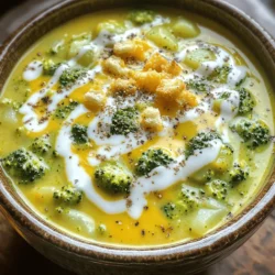 - 4 cups fresh broccoli florets - 1 medium onion, diced - 2 cloves garlic, minced - 1 medium potato, peeled and diced - 1 cup shredded carrots - 3 cups vegetable broth - 1 cup heavy cream - 1 teaspoon dried thyme - 2 cups shredded cheddar cheese - Salt and pepper to taste - 1 tablespoon olive oil To create this creamy soup, fresh vegetables are key. I love using vibrant broccoli florets for flavor and color. The diced onion and minced garlic add a nice aromatic base. A diced potato gives the soup a hearty feel, while shredded carrots add a hint of sweetness. Next, you'll need liquids. Vegetable broth brings the soup together, creating a warm and rich base. The heavy cream is a star ingredient. It makes the soup smooth and dreamy. The seasonings and cheese elevate the soup's taste. Dried thyme adds an earthy note, while shredded cheddar cheese gives that classic, gooey flavor. Don’t forget salt and pepper to enhance every bite. A drizzle of olive oil rounds it out, providing a touch of richness. Gather these ingredients, and you're on your way to a delightful slow cooker soup! First, we heat one tablespoon of olive oil in the slow cooker on the sauté setting. Next, I add the diced onion and minced garlic. I cook them for about 3 to 4 minutes. They should be soft and smell great. This step builds a strong flavor base for our soup. Now, I toss in 4 cups of fresh broccoli florets, one diced potato, and one cup of shredded carrots. I also add one teaspoon of dried thyme. It's important to mix these well to combine the flavors. After mixing, I pour in 3 cups of vegetable broth. I make sure all the veggies are covered. Finally, I season it with salt and pepper. Next, I cover the slow cooker. I set it to low for 4 to 6 hours or high for 2 to 3 hours. During this time, I check the vegetables for tenderness. They should be soft enough to blend smoothly later. Once the cooking time is up, I use an immersion blender to puree the soup. I blend until I reach my desired texture. If I want it chunkier, I blend only half the soup and leave the rest as it is. This gives a nice variety in texture. After blending, I stir in one cup of heavy cream and 2 cups of shredded cheddar cheese. I mix until everything is melted and creamy. Then, I taste the soup and adjust the seasoning if needed. Finally, I let it simmer on low for an extra 10 to 15 minutes to thicken up. - Fresh broccoli has a bright color and firm stalks. Look for tight florets. - Frozen broccoli is convenient and can be just as healthy. It’s picked at peak ripeness. - Store fresh broccoli in the fridge. Use a plastic bag to keep it fresh. - Use it within three to five days for the best taste and texture. - Heavy cream is the best choice for a rich soup. It gives a smooth finish. - If you want lighter options, try half-and-half or whole milk. They work well too. - For cheese, sharp cheddar adds great flavor. You can mix in Monterey Jack for a twist. - Other options include Gruyère or Gouda for a unique taste. - Garnish your soup with extra cheddar cheese for a pop of color. - Croutons add a nice crunch and texture. They enhance the soup's feel. - A drizzle of cream on top looks fancy and tastes great. - Serve with crusty bread or a side salad for a complete meal. {{image_2}} You can make this soup heartier by adding protein. Cooked chicken or sausage adds great flavor. Just chop them into small pieces and stir them in before blending. For a vegetarian option, use beans or lentils. They add protein and keep it filling. Want more heat? Add chili flakes or cayenne for a kick. Start with a pinch and taste. You can also mix in herbs like rosemary or basil for more flavor. These spices can make your soup exciting! You can easily make this soup vegan. Substitute heavy cream with plant-based cream. For cheese, use vegan cheddar or nutritional yeast. Make sure to use vegetable broth instead of chicken broth. This way, everyone can enjoy your creamy soup! Store any leftovers in an airtight container. This keeps the soup fresh. Let the soup cool before sealing. Place it in the fridge right away. It lasts about three to four days. When reheating, pour the soup into a pot. Use low heat and stir often. It warms up quickly. You can also use a microwave. Heat in short bursts, stirring in between. This helps avoid hot spots. To freeze the soup, let it cool. Pour it into freezer-safe bags or containers. Leave some space for expansion. Seal tightly and label with the date. It can last up to three months in the freezer. To thaw, place it in the fridge overnight. If you're in a hurry, you can use the microwave. Once thawed, reheat the soup in a pot. Stir well to make it creamy again. In the fridge, the soup lasts about three to four days. In the freezer, it keeps for about three months. Always check for any off smells or changes in texture. These signs mean it’s time to toss it. Yes, you can make this soup ahead of time. Just cook it as normal and cool it down. Store it in the fridge for up to three days. To reheat, warm it slowly on the stove. This soup tastes even better the next day! To thicken the soup, you have a few options. You can blend more of the soup for a creamier texture. Adding a bit more potato also helps. You can stir in a cornstarch slurry, too. Mix equal parts of cornstarch and cold water, then add it to the soup. Yes, you can use other vegetables! Cauliflower works great and adds a nice flavor. You could also add peas or corn for extra sweetness. Just keep the balance of broth and cream the same for good texture. This soup pairs well with many sides. Serve it with crusty bread or a fresh salad. Grilled cheese sandwiches are a classic choice. You can also add some crispy croutons on top for crunch! Yes, this soup is gluten-free! Use gluten-free broth and check your cheese labels. Most cheddar cheese is gluten-free, but it’s good to be sure. Enjoy this creamy soup without worry! This blog post covered everything you need for a delicious broccoli cheddar soup. We looked at the ingredients, from fresh veggies to creamy liquids. The step-by-step guide walks you through cooking the soup to perfection. I shared tips on variations and storage, making this dish easy for anyone. Whether you’re a seasoned cook or a beginner, you can enjoy this soup. Try it out and make it your own! You’ll love how simple and tasty it is.