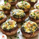 - Portobello mushrooms and their preparation You need 12 large portobello mushrooms. Start by removing the stems. Clean them with a damp cloth. This step helps remove dirt without damaging them. Place the mushrooms on a baking sheet, gill side up. - Cheeses used: cream cheese, Parmesan, and mozzarella For the creamy filling, use 1 cup of softened cream cheese. Add 1/2 cup of grated Parmesan cheese for a sharp taste. Include 1/2 cup of shredded mozzarella cheese. This combination gives a rich, cheesy texture. - Spinach and seasoning elements You’ll need 2 cups of fresh spinach, chopped finely. This adds color and nutrition. For flavor, add 2 cloves of minced garlic, 1 teaspoon of onion powder, and 1/2 teaspoon of red pepper flakes if you like heat. Don’t forget salt and pepper to taste. First, preheat your oven to 375°F (190°C). This step warms the oven and helps cook the mushrooms evenly. Next, take your portobello mushrooms and clean them with a damp cloth. Remove the stems and place them on a baking sheet, gill side facing up. Drizzle them with olive oil and sprinkle with salt and pepper. Now, let’s sauté the garlic and spinach. In a skillet, add a splash of olive oil over medium heat. Once hot, add the minced garlic and cook for about one minute until it smells great. Then, toss in the chopped spinach. Cook it for 2-3 minutes until it wilts. Remove the skillet from heat and let the mixture cool a bit. In a mixing bowl, combine the softened cream cheese, grated Parmesan cheese, and shredded mozzarella cheese. Add the sautéed spinach and garlic mixture. Then, sprinkle in the onion powder, red pepper flakes (if you want a little heat), salt, and pepper. Use a spatula to mix everything together until it’s creamy and smooth. Now for the fun part! Take each mushroom cap and fill it generously with the creamy spinach mixture. Press down gently to pack it in well. Once all the mushrooms are filled, place them in the preheated oven. Bake for 20-25 minutes. You’ll know they’re done when the mushrooms are tender and the tops are golden brown. After baking, remove the mushrooms from the oven and let them cool for a few minutes. Just before serving, sprinkle some fresh chopped parsley on top for a nice touch. Enjoy your delightful creamy spinach Parmesan stuffed mushrooms! To make creamy spinach parmesan stuffed mushrooms, start with portobello mushrooms. Look for large caps, about 4-5 inches wide. Choose mushrooms that are firm and not slimy. The color should be dark brown and even. They should smell fresh and earthy. Remove the stems carefully; they can be tough. Keep the caps intact for stuffing. To boost flavor, add fresh herbs like basil or thyme. A pinch of nutmeg gives a warm taste. You can also use Italian seasoning for a nice kick. If you like heat, add more red pepper flakes. Mix well with the cheese and spinach for a burst of flavor. Don’t forget to taste your filling before stuffing! For even cooking, place mushrooms gill side up on the baking sheet. This allows the filling to stay moist. Use a moderate oven temperature of 375°F (190°C). Bake for 20-25 minutes. The mushrooms should be tender, and the tops golden brown. If the tops aren't browning, broil them for the last few minutes. Let them cool for a few minutes before serving. {{image_2}} You can change the filling in many ways. For a vegetarian twist, try adding artichoke hearts or roasted red peppers. You can also use different greens, like kale or Swiss chard. If you want more protein, consider adding cooked quinoa or chickpeas. These options keep the dish tasty and fun. Cheese makes the filling rich and creamy. While Parmesan, cream cheese, and mozzarella work great together, feel free to experiment. Try using feta for a tangy kick or goat cheese for a unique flavor. You can also mix in some cheddar for extra cheesiness. Each cheese adds a different taste that enhances the dish. Making this dish fit your diet is easy. To make it gluten-free, just check the labels on your cheese and seasoning. For a dairy-free version, use vegan cream cheese and nutritional yeast instead of Parmesan. If you want a vegan option, swap out the cheese for blended nuts or tofu. These changes keep the dish delicious while meeting your needs. To store leftovers, let the mushrooms cool first. Place them in an airtight container. They stay fresh for up to three days in the fridge. Make sure to keep them sealed well to avoid drying out. If you want to freeze stuffed mushrooms, do it before baking. Arrange them on a tray, then freeze until solid. After that, transfer them to a freezer-safe bag. They last for about two months in the freezer. When ready to bake, thaw them overnight in the fridge. Reheat stuffed mushrooms in the oven for the best taste. Preheat the oven to 350°F (175°C). Place the mushrooms on a baking sheet and cover with foil. Bake for about 15 minutes or until heated through. You can also use a microwave, but this may make them less crispy. Enjoy your tasty leftovers! Stuffed mushrooms can last about 3 to 5 days in the fridge. To keep them fresh, store them in an airtight container. This helps keep moisture in and prevents them from drying out. Always check for any signs of spoilage, like a bad smell or change in texture. If you notice these, it’s best to toss them. Yes, you can prepare these stuffed mushrooms ahead of time. Stuff the mushrooms and place them in the fridge for up to 24 hours before baking. When you're ready to bake, just pop them into the oven. If you freeze them, do so before baking. Wrap them well to avoid freezer burn. They will last up to 3 months in the freezer. Thaw in the fridge before baking. These stuffed mushrooms pair well with many dishes. Serve them with a fresh green salad for a lighter meal. You can also enjoy them alongside pasta or risotto for a heartier option. For a fun twist, offer some crusty bread or garlic bread for dipping. Each option adds a nice touch to your meal. In this article, we explored how to make creamy spinach parmesan stuffed mushrooms. We covered key ingredients, step-by-step instructions, and valuable tips to create a delightful dish. You learned about selecting mushrooms, mixing the right cheeses, and enhancing flavors. I also shared options for variations and storage tips. Stuffed mushrooms are versatile and delicious. They work well for parties or a cozy meal. Now, you have all the tools to impress anyone with this tasty recipe. Enjoy your cooking journey!