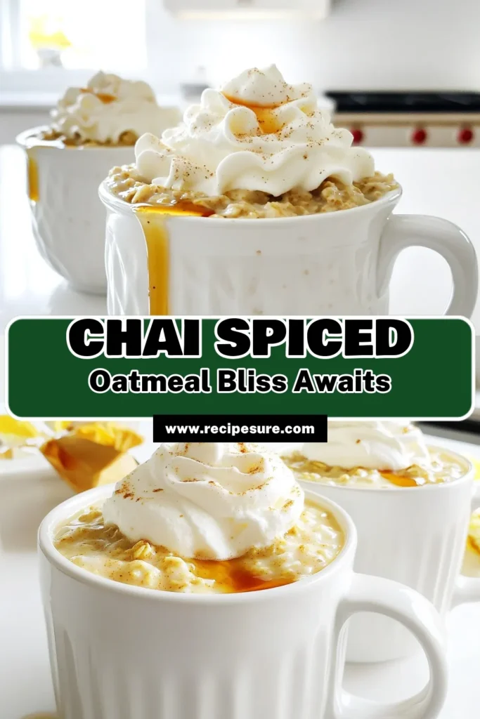 Start your day with a delightful cup of Warm Chai Spiced Oatmeal Latte! This cozy, creamy treat blends rolled oats with rich spices and warm milk for a nourishing breakfast. Ready in just 15 minutes, it’s perfect for chilly mornings. Top it off with whipped cream and maple syrup for an extra touch! Click to explore the full recipe and make your mornings unforgettable. #ChaiOatmeal #HealthyBreakfast #OatmealRecipes #CozyMornings