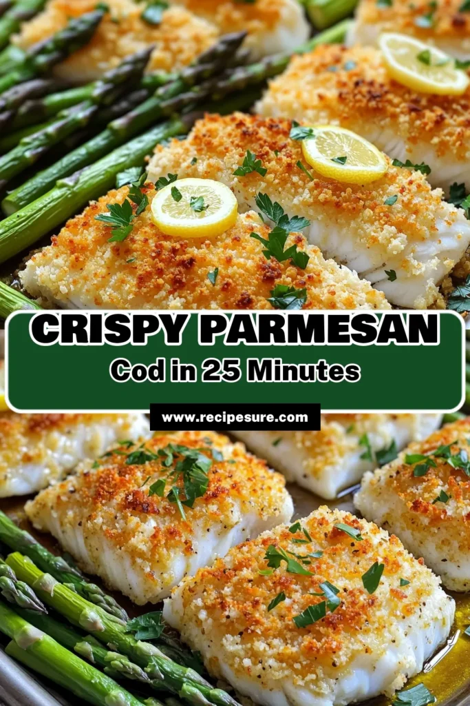 Savor the flavors of the sea with this delicious Sheet-Pan Parmesan Crusted Cod recipe! In just 25 minutes, you can create a mouthwatering meal featuring tender cod fillets topped with a crispy Parmesan crust, paired perfectly with roasted asparagus. It’s an easy and healthy dinner option that the whole family will love. Click through to discover the full recipe and impress your guests with this delightful dish!