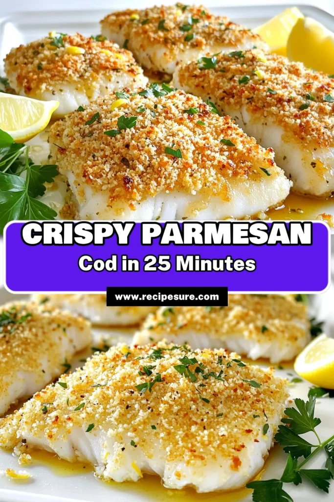 Elevate your dinner game with this delicious Sheet-Pan Parmesan Crusted Cod recipe! This quick and easy meal takes just 25 minutes to prepare and is bursting with flavor. The crispy Parmesan panko topping pairs perfectly with flaky cod for a delightful dish everyone will love. Don't miss out on this mouthwatering recipe—click through to explore the full instructions and impress your family tonight! #SheetPanRecipes #CookingAtHome #HealthyDinnerIdeas #EasyRecipes