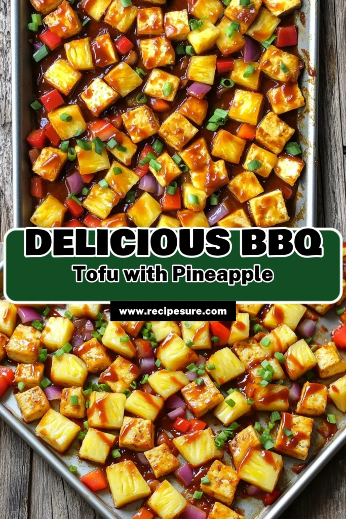 Savor the flavor of Sheet Pan BBQ Tofu Pineapple with this easy-to-follow recipe! Enjoy a delightful combination of firm tofu, juicy pineapple, and colorful veggies all baked to perfection. This dish is perfect for busy weeknights or meal prep. Discover how simple ingredients can create a delicious, healthy meal. Click to explore the recipe and bring this tasty dish to your dinner table tonight! #BBQTofu #SheetPanRecipes #VeganDinner #HealthyEating