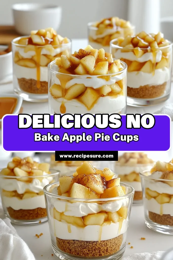 Indulge in the delightful flavors of No-Bake Apple Pie Cheesecake Cups with this easy recipe! Perfect for any occasion, these scrumptious cups combine creamy cheesecake, spiced apples, and a buttery graham cracker crust. In just 20 minutes of prep time, you can create a sweet treat that's sure to impress. Click through to explore the full recipe and whip up this delicious dessert today! #ApplePieCheesecake #NoBakeDessert #EasyRecipes #DessertIdeas