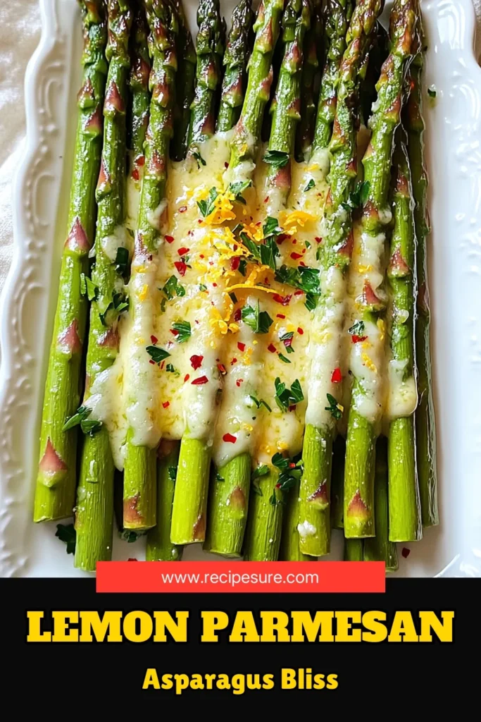 Elevate your vegetable game with this Zesty Lemon Parmesan Asparagus Delight! This quick and easy recipe features tender asparagus roasted to perfection with zesty lemon and rich Parmesan cheese. Perfect as a side dish or for meal prep, it’s a crowd-pleaser for any occasion. Discover how to make this delicious dish in just 20 minutes! Click to explore the full recipe now! #ZestyAsparagus #LemonRecipes #HealthyEating #ParmesanDelight
