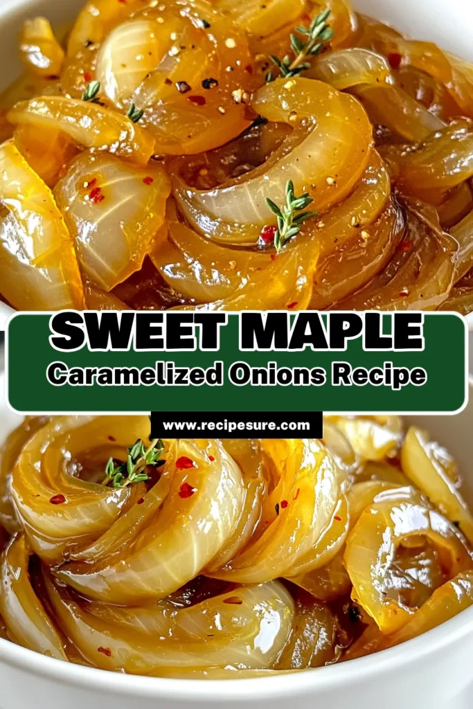 Discover the ultimate way to elevate your meals with Slow Cooker Maple Glazed Caramelized Onions! This simple recipe turns basic onions into a sweet and savory delight, perfect as a side dish or gourmet topping. With just a few ingredients and a slow cooker, you can achieve restaurant-quality flavors at home. Click through to unlock the full recipe and tips! #SlowCookerRecipes #CaramelizedOnions #MapleFlavors #EasyCooking