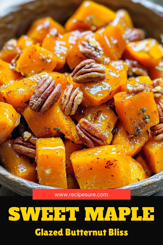 Elevate your dinner table with this delightful Maple Glazed Roasted Butternut Squash recipe! This easy dish features tender, caramelized squash drizzled with pure maple syrup, perfectly spiced with cinnamon and nutmeg. Ready in just 40 minutes, it’s a fantastic side for any occasion. Click through for the full recipe and spice up your meals today! #ButternutSquash #FallRecipes #HealthyEating #MapleSyrup