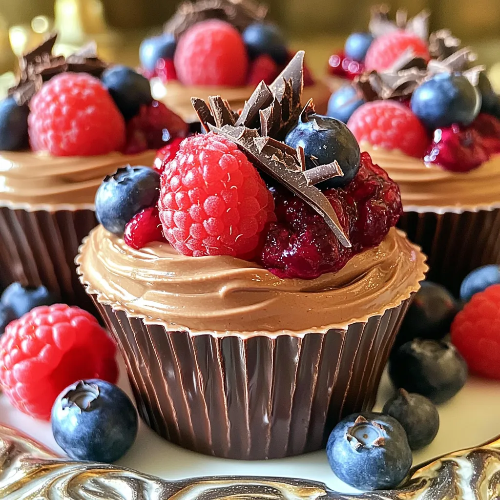 - 1 cup Greek yogurt (plain, full-fat for creaminess) - 1/2 cup dark chocolate chips (70% cocoa or more) - 1/4 cup honey or maple syrup - 1 teaspoon vanilla extract - Pinch of salt Greek yogurt is the star here. It gives the mousse a creamy texture. I recommend using full-fat yogurt for the best taste. It adds richness that makes each bite delightful. Dark chocolate chips bring deep flavor. Look for chips with at least 70% cocoa for the best results. Honey or maple syrup adds sweetness. You can adjust the amount to suit your taste. A pinch of salt enhances the chocolate flavor and balances the sweetness. - Fresh berries (raspberries, strawberries, blueberries) - Shaved dark chocolate or cocoa powder Fresh berries are a great way to add color and flavor. They contrast nicely with the chocolate. Raspberries lend a tart touch. Strawberries add sweetness, while blueberries give a nice pop. Shaved dark chocolate or cocoa powder can be used to top the mousse. They add a nice finishing touch and extra chocolate notes. - Heatproof bowl - Mixing bowl - Serving cups or small glasses You will need a heatproof bowl to melt the chocolate. This can be done using a double boiler or a microwave. A mixing bowl is essential for combining the Greek yogurt and other ingredients. Finally, choose cute serving cups or small glasses to show off your mousse. These will help make your dessert look fancy and inviting. To start, you need to melt the dark chocolate chips. You can use two easy methods: - Double boiler method: Place a heatproof bowl over a pot of simmering water. Make sure the bowl does not touch the water. Stir the chocolate until it melts completely. - Microwave method: Put the chocolate chips in a bowl. Microwave in 20-second bursts. Stir after each burst until the chocolate is smooth. Both methods work well, but the double boiler gives you more control. Next, mix the base for your mousse. In a mixing bowl, combine: - 1 cup of Greek yogurt - 1/4 cup of honey or maple syrup - 1 teaspoon of vanilla extract - A pinch of salt Stir these ingredients until the mix is smooth and creamy. This makes the mousse rich and flavorful. Once your chocolate is melted and cool, gently fold it into the yogurt mixture. Use a spatula to blend until everything is combined. Be careful not to mix too hard. You want to keep it airy. Now it’s time to fill your serving cups. Spoon the mousse mixture into cups or small glasses. Fill them about three-quarters full to leave room for toppings. Cover the cups with plastic wrap or lids. Place them in the fridge for at least 1 hour. This helps the mousse set and lets the flavors blend together nicely. Before serving, add fresh berries on top. You can also sprinkle shaved dark chocolate or cocoa powder for a nice finish! Enjoy your simple delight! To get a smooth mousse, fold gently. This keeps the air in the mix. If you stir too hard, you lose that light texture. Choose full-fat Greek yogurt for the richest taste. It gives a creamy texture that makes the mousse feel indulgent. You can add spices for extra flavor. A pinch of cinnamon gives warmth. A bit of espresso adds depth. You can also use flavored Greek yogurt. Vanilla or honey flavors work great and add a fun twist. Garnish with fresh mint for a bright look. Place a sprig atop the berries for a pop of color. Layer the mousse in clear cups for a stunning view. You can alternate layers of mousse and berries for an eye-catching effect. This makes serving fun and looks great! {{image_2}} If you want a dairy-free treat, use coconut yogurt. It has a creamy texture and a nice flavor. Swap honey with agave syrup or maple syrup for a sweet touch. These swaps keep the mousse rich and tasty. You can switch up the chocolate in the mousse. Try white chocolate for a sweeter twist. Melt it the same way as dark chocolate. You can also choose flavored chocolates, like mint or orange. This adds a fun twist to every bite. Seasonal fruits make great toppings. Use fresh strawberries in spring or pumpkin for fall. You can also change flavors for holidays. Try adding peppermint for Christmas or cinnamon for Thanksgiving. These changes keep the mousse exciting all year long. You can keep your Greek yogurt chocolate mousse in the fridge for up to three days. Store it in an airtight container to keep it fresh. Glass jars or plastic containers work great. These keep moisture out and help maintain the mousse's creamy texture. Always cover the mousse with plastic wrap or a lid to avoid any odors from the fridge. Can you freeze chocolate mousse? Yes, you can freeze it, but the texture may change. The mousse can last up to two months in the freezer. For best results, use a freezer-safe container. Leave some space at the top, as the mousse will expand when frozen. To thaw, move the mousse to the fridge overnight. This will help it regain some of its creamy texture. Avoid microwaving, as it can make the mousse unevenly warm and change its consistency. Yes, you can use low-fat yogurt. However, it may change the texture. Full-fat Greek yogurt gives a creamier mousse. Low-fat yogurt might make it less rich. If you prefer low-fat, just remember the mousse may not be as thick. You can keep the mousse cups for up to three days in the fridge. Make sure to cover them well. This keeps the mousse fresh and tasty. After three days, the flavor and texture may change. Yes! You can make these mousse cups a day ahead. Just follow the recipe and chill them overnight. This allows the flavors to blend nicely. When you are ready to serve, add your toppings. Enjoy a simple delight anytime! This blog post showed how to make a tasty chocolate mousse. We covered key ingredients like Greek yogurt, dark chocolate, and sweetener. You learned simple steps for melting chocolate and mixing the mousse base. Tips helped you perfect the texture and presentation. Variations let you explore dairy-free and seasonal options. Lastly, you found out how to store your mousse. Now, go ahead and create your own delicious mousse. Enjoy every creamy bite!