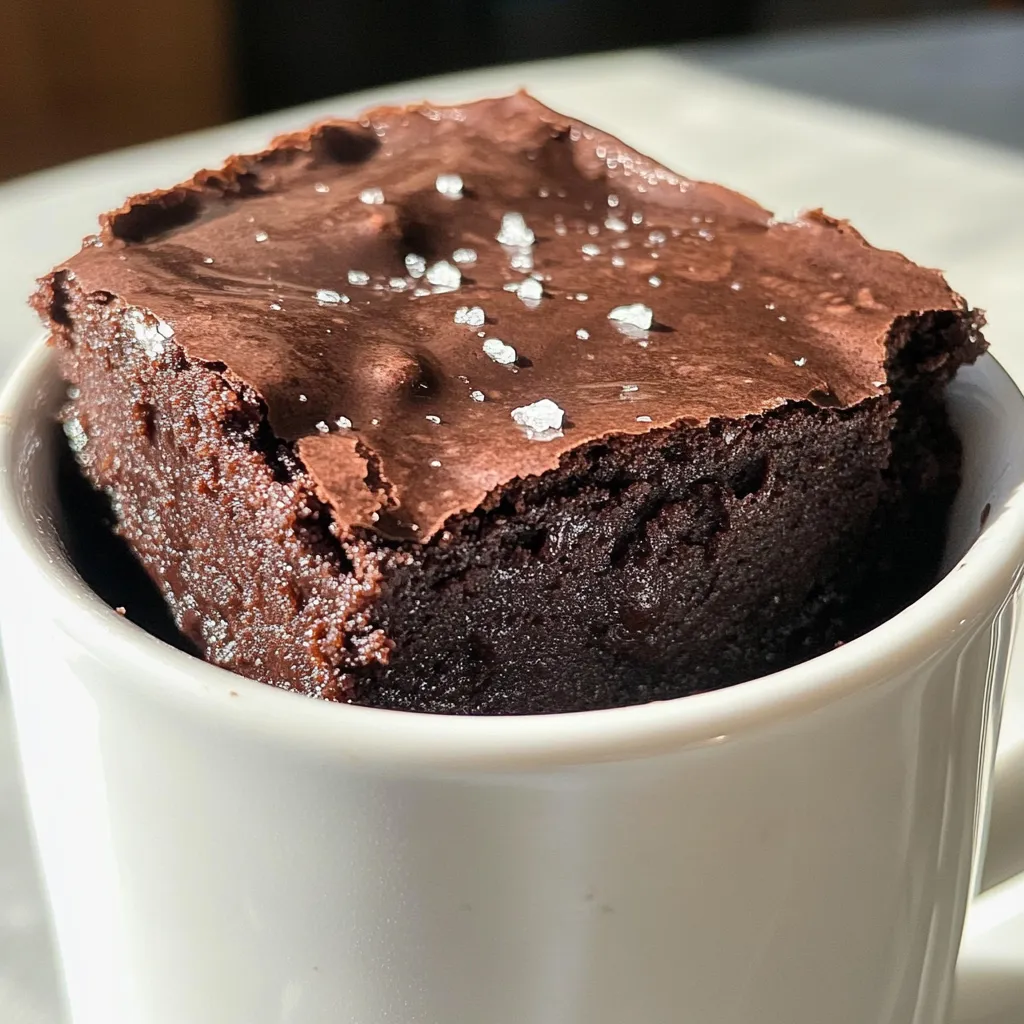 Here’s what you need to make your Second Microwave Mug Brownie: - 4 tablespoons all-purpose flour - 4 tablespoons granulated sugar - 2 tablespoons unsweetened cocoa powder - 1/8 teaspoon baking powder - Pinch of salt - 3 tablespoons milk (or dairy-free alternative) - 2 tablespoons vegetable oil (or melted coconut oil) - 1/4 teaspoon vanilla extract - 2 tablespoons chocolate chips (optional) - A sprinkle of sea salt (optional) These simple ingredients come together quickly. You can use a mug that holds at least 12 ounces. This helps keep the mixture from spilling over while it cooks. The cocoa powder gives it a rich chocolate taste. The chocolate chips add extra gooeyness and fun. You can skip them if you want a classic brownie. When choosing milk, go for the one you like best. Dairy-free options work well too. Coconut oil adds a nice flavor, but vegetable oil is fine. A pinch of salt helps balance the sweetness. Each ingredient plays a key role in making this treat delicious. Now, gather your ingredients, and let's make this quick and tasty brownie! - Mixing the dry ingredients Start by grabbing a 12-ounce microwave-safe mug. Add 4 tablespoons of all-purpose flour, 4 tablespoons of granulated sugar, 2 tablespoons of unsweetened cocoa powder, 1/8 teaspoon of baking powder, and a pinch of salt. Use a fork or a small whisk to mix them well. This step makes sure there are no lumps. - Adding wet ingredients and mixing Now, add 3 tablespoons of milk (or a dairy-free alternative), 2 tablespoons of vegetable oil (or melted coconut oil), and 1/4 teaspoon of vanilla extract to the dry mix. Stir until everything is smooth. The mixture should be thick but not dry. - Folding in chocolate chips If you want an extra treat, fold in 2 tablespoons of chocolate chips. This will make your brownie gooey and rich. You can skip this step if you want a simpler brownie. - Setting the microwave power Place the mug in the microwave. Set the power to high. This will help the brownie cook evenly. - Cooking time and checking for doneness Cook the brownie for 30 to 40 seconds. Start checking at the 30-second mark. The brownie is ready when it puffs up and the top looks set. It should be soft in the middle. Be careful! If you cook it too long, it can become dry. - Importance of cooling time before serving After microwaving, let the brownie cool for a minute. This is key! It allows the brownie to finish cooking and makes it easier to eat. If you want, add a sprinkle of sea salt on top for extra flavor. Enjoy your warm treat right in the mug! To make the best mug brownie, avoid overcooking. Microwave it for 30 seconds first. Check if it looks puffed up and soft in the center. If it needs more time, add 5 seconds at a time. This way, you keep it moist and gooey. To ensure a gooey center, mix your ingredients well. Use a fork or whisk to blend. If you want extra richness, fold in chocolate chips. They melt and create delicious pockets of chocolate. You can use different types of chocolate to change the flavor. Dark chocolate adds richness, while milk chocolate gives a sweeter taste. You can also try white chocolate for a fun twist. Adding nuts or fruits can make your mug brownie even better. Chopped walnuts or pecans add crunch. You can also mix in berries or banana slices for a fruity touch. For toppings, consider a scoop of vanilla ice cream. It adds creaminess and coolness. A dollop of whipped cream can also enhance the flavor. Drizzling chocolate or caramel sauce on top makes it a real treat. Pair your mug brownie with a warm drink. Coffee or a glass of milk works well. If you want something cold, try a glass of iced tea or lemonade. Enjoy your tasty creation! {{image_2}} You can make a mug brownie without gluten. Just swap out all-purpose flour for almond flour or coconut flour. These flours give a nice texture. You might need to adjust the amount of liquid. Start with a little less and add more if needed. For sweeteners, use coconut sugar or agave syrup. This adds flavor and keeps it gluten-free. You can also try honey, but it may change the taste a bit. If you want a vegan mug brownie, replace the milk with almond milk or oat milk. These choices work well and keep it creamy. You can use any plant-based milk you like. For eggs, just leave them out! The mug brownie will still turn out great. The moisture from the milk and oil is enough for a good texture. Add fun flavors to your mug brownie! Try mixing in peppermint extract or a dash of espresso powder. This brings a new twist to the classic taste. You can also replace the cocoa powder with flavor extracts. For a fruity taste, use vanilla or almond extract. This will change the flavor, but it can be just as tasty! Store any leftover brownie in the mug. Cover it with plastic wrap or a small plate. This keeps it fresh for up to two days at room temperature. If you want to keep it longer, pop it in the fridge. Just remember, refrigeration can change the texture a bit. Can you freeze microwave mug brownies? Yes, you can freeze them! Let the brownie cool completely. Wrap it tightly in plastic wrap, then place it in a freezer bag. It will stay good for up to three months. How to reheat for freshness To reheat, take the brownie out and unwrap it. Place it back in the mug. Microwave it for about 10-15 seconds. Check if it’s warm. You can always add a splash of milk if it’s too dry. Recommended storage containers Use airtight containers or freezer bags. This helps keep out air and moisture. If you use a mug, cover it well. Duration for optimal freshness For best taste, eat the brownie within two days if stored at room temp. If frozen, enjoy it within three months. After that, it may lose its flavor and texture. It takes just 5 minutes to make a mug brownie. This includes: - Prep Time: 5 minutes - Cooking Time: 30-40 seconds in the microwave This quick treat is perfect for when you crave something sweet but don't have much time. Yes, you can make more than one mug brownie at a time. Here are some tips: - Use separate mugs for each brownie. - If your microwave has space, place two mugs side by side. - Adjust the cooking time if needed. Check them at 30 seconds. Cook until they rise and look set. Making several is great for sharing with friends or family! A dry mug brownie often results from a few common mistakes: - Overcooking: Microwaves vary in power. Cook for 30 seconds first, then check. - Too much flour: Measure carefully. Use the spoon and level method for accuracy. - Not enough moisture: Ensure you add all wet ingredients, like milk and oil. Remember, timing is key! Your brownie should be soft in the middle when done. You learned how to make a quick and tasty mug brownie. We covered ingredients, step-by-step methods, and tips for success. Don’t forget to experiment with flavors and customize to your taste. Proper storage lets you enjoy leftovers later. By following these simple steps, you can bake a perfect brownie every time. Enjoy your sweet treat, and share this recipe with friends for even more fun in the kitchen!