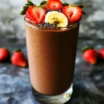 To make a delicious High-Protein Chocolate Covered Strawberry Smoothie, you'll need some simple ingredients. Each one adds flavor and boosts nutrition. Here's what you need: - 1 cup fresh strawberries, hulled - 1 ripe banana - 1 cup unsweetened almond milk (or your preferred milk) - 1 scoop chocolate protein powder - 2 tablespoons unsweetened cocoa powder - 1 tablespoon chia seeds - 1 tablespoon honey or maple syrup (optional for sweetness) - Ice cubes (optional, for a thicker texture) These ingredients work together to create a creamy, rich smoothie. The fresh strawberries give a bright flavor, while the chocolate protein powder makes it filling. The banana adds natural sweetness and creaminess. Chia seeds pack in fiber and healthy fats, too. You can adjust the sweetness with honey or maple syrup, depending on your taste. If you like a colder, thicker drink, add ice cubes. By using unsweetened almond milk, you keep it light and dairy-free. Feel free to swap it for any milk you like. Mixing all these ingredients takes just a few minutes. It’s quick, easy, and perfect for breakfast or a snack. Enjoy every sip of this delightful treat! - Step 1: Start with your blender. Add 1 cup of hulled strawberries and 1 ripe banana. Blend them until they turn smooth. This mix gives a sweet and fruity base. - Step 2: Next, pour in 1 cup of unsweetened almond milk. Add 1 scoop of chocolate protein powder and 2 tablespoons of unsweetened cocoa powder. These add creaminess and rich flavor. - Step 3: Now, include 1 tablespoon of chia seeds. If you want more sweetness, add 1 tablespoon of honey or maple syrup. Chia seeds also boost nutrition. - Step 4: If you like your smoothie thicker, toss in a handful of ice cubes. This will make it cold and refreshing. - Step 5: Blend all the ingredients on high speed. Keep blending until the mix is smooth and creamy. You want all the flavors to blend well. - Step 6: After blending, taste your smoothie. If it needs more sweetness, add a bit more honey or syrup. Blend again briefly. - Step 7: Pour your smoothie into a tall glass or bowl. For a nice touch, garnish with halved strawberries or a sprinkle of chia seeds. Enjoy your tasty treat! When picking strawberries, look for bright red color. The berries should feel firm and plump. Avoid any with green or white spots. Smell them too; they should have a sweet scent. Choose organic strawberries if you can. They taste better and are better for the earth. Fresh strawberries make your smoothie taste amazing and rich. If you need to switch up some ingredients, here are some ideas. If you don't have chocolate protein powder, use vanilla or plant-based protein. Greek yogurt is also a great choice for protein. It will add creaminess and flavor. You can even use silken tofu for a vegan option. For a dairy-free version, stick with almond milk or use oat milk. Coconut milk adds a nice flavor too. To make it sugar-free, skip the honey or syrup. You can use a few drops of liquid stevia or monk fruit sweetener. They add sweetness without extra calories. {{image_2}} You can change this smoothie with fun flavors. First, try adding nut butter. A spoonful of almond or peanut butter gives creaminess and a nutty taste. It also adds healthy fats and extra protein. Just blend it in with your other ingredients. Another great twist is adding spinach. This green veggie hides well in smoothies. It brings extra nutrients, like iron and vitamins. You won’t taste it much, but you will enjoy its health benefits. Just toss in a handful when you blend. Sweetness can make or break your smoothie. You can use agave syrup or honey for a sweet kick. Agave syrup is a bit sweeter, so use less. Honey brings a floral note, which many love. Choose what fits your taste best. If you want a natural option, try stevia. It’s a plant-based sweetener that has no calories. Just a tiny bit goes a long way. You can mix it in until you reach your desired sweetness. If you have leftover smoothie, pour it into a sealed container. It stays fresh in the fridge for up to 24 hours. Before drinking, give it a good shake. The ingredients may separate, but that’s normal. If the smoothie thickens, add a splash of almond milk to loosen it up. You can freeze your smoothie for later enjoyment. Pour it into ice cube trays for single servings. Once frozen, transfer the cubes to a zip-top bag. This way, you have quick smoothie options. You can blend the cubes directly into a new smoothie when ready. It’s a fun way to save time! Always choose fresh strawberries for the best flavor. Look for bright red color and firm texture. Avoid any that are mushy or have dark spots. Store them in the fridge, unwashed, to keep them fresh. When ready to use, rinse them gently. Remove the green tops just before blending to keep them fresh longer. This smoothie is high in protein because of the chocolate protein powder. Each scoop adds a good amount of protein. The chia seeds also help boost the protein content. They add healthy fats and fiber as well. All these ingredients work together to give you a tasty protein boost. Yes, you can make this smoothie vegan. Just use plant-based protein powder. Almond milk is already vegan, but you can use any plant milk you like. Avoid honey and replace it with maple syrup for sweetness. This smoothie is naturally dairy-free when you use almond milk. You can also choose oat milk, soy milk, or coconut milk. Just make sure your protein powder is dairy-free too. This way, you enjoy a creamy drink without dairy. This smoothie lasts about 1 day in the fridge. It may separate over time. Just give it a good shake or stir before drinking. For best taste and texture, consume it fresh. You now have a tasty protein smoothie ready to enjoy. We covered the best ingredients, step-by-step making, and helpful tips. Remember to pick ripe strawberries and feel free to adjust ingredients according to your taste. Try out variations like nut butters or spinach to boost nutrition. Store leftovers wisely and enjoy this simple, healthy treat whenever you need a quick energy boost. Your smoothie adventure can begin today, so blend away and savor every sip!