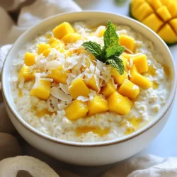 - 1 cup rolled oats - 1 cup coconut milk (canned or carton) - 1 ripe mango, diced - 1 tablespoon chia seeds - 2 tablespoons shredded coconut (unsweetened) - 1 tablespoon maple syrup (optional) - A pinch of salt - Fresh mint leaves for garnish (optional) To make Coconut Mango Overnight Oats, you need some simple ingredients. Start with rolled oats. These oats are the base of our dish. Next, grab some coconut milk. You can use canned or carton milk. This milk adds a creamy texture and rich flavor. You will also need a ripe mango. Dice this fruit to add a sweet and juicy taste. Chia seeds will help thicken the oats and add a healthy boost. Shredded coconut gives a nice crunch and enhances the coconut flavor. If you like, add a tablespoon of maple syrup for extra sweetness. Just a pinch of salt will balance all the flavors. Finally, fresh mint leaves can make a lovely garnish. They add a pop of color and a fresh scent. These ingredients come together to create a tasty and filling breakfast. Each spoonful brings the taste of summer. You can feel good knowing you are eating healthy too! {{ingredient_image_1}} 1. In a mixing bowl or jar, combine: - 1 cup rolled oats - 1 cup coconut milk - 1 tablespoon chia seeds - 2 tablespoons shredded coconut - 1 tablespoon maple syrup (optional) - A pinch of salt Stir well. This mix creates a creamy base for our oats. 2. Fold in half of the diced mango. Save the rest for topping later. This step adds a burst of fruity flavor. 3. Cover the bowl or seal the jar with a lid. Place it in the fridge overnight. This soaking time helps the oats and chia seeds absorb the liquid. 4. In the morning, stir the mixture. If it's too thick, add a bit more coconut milk. This keeps it smooth and easy to eat. 5. Top your oats with the remaining diced mango. Add a sprinkle of shredded coconut. For a fresh touch, you can also add mint leaves. 6. Enjoy your delicious and tropical Coconut Mango Overnight Oats! You can eat it straight from the jar or transfer it to a bowl. Soaking your oats is key. Let them sit for at least four hours. This gives them time to absorb the liquid. The result is creamy and soft oats. You can soak them overnight for the best texture. Sweetness is personal. Taste your mixture before it chills. If it needs more sweetness, add maple syrup. Adjusting the sweetness helps you enjoy your oats. Choosing the wrong oat type is a common error. Use rolled oats for the best results. Quick oats can turn mushy, while steel-cut oats need more time. Don't skip the chia seeds. They help thicken the oats and add fiber. Plus, they give a nice texture. Without them, your oats won’t be as creamy. Pro Tips Use Ripe Mangoes: The riper the mango, the sweeter and more flavorful your overnight oats will be. Look for mangoes that yield slightly to pressure when squeezed. Adjust Sweetness: If you prefer a sweeter taste, feel free to add more maple syrup or even a splash of honey, depending on your dietary preferences. Experiment with Toppings: Don't hesitate to customize your toppings! Try adding nuts, seeds, or even a dollop of yogurt for extra texture and flavor. Make in Batches: This recipe is easy to scale! Prepare a larger batch to enjoy throughout the week, just remember to keep the toppings separate until serving. {{image_2}} You can easily change some ingredients in this recipe. Feel free to use different types of milk. Almond milk, oat milk, or soy milk all work well. Each type brings its own flavor. You can also swap the mango for other fruits. Try ripe bananas, fresh berries, or diced peaches. Each fruit will give a new taste and keep things fun. Adding spices or extracts can make your oats more exciting. A pinch of cinnamon or a drop of vanilla extract can add depth. You can even try a little nutmeg for a warm flavor. For extra crunch, consider adding nuts on top. Chopped almonds, walnuts, or pecans add texture and healthy fats. Mix and match to find your favorite combination. To keep your Coconut Mango Overnight Oats fresh, store them in the fridge. Use a jar or an airtight container. This helps keep moisture in and prevents them from drying out. Make sure the lid is tight to keep out any fridge odors. For the best taste and texture, eat your oats within three days. After that, the oats may lose their creamy texture. Yes, you can freeze Coconut Mango Overnight Oats. Just place them in a freezer-safe container. Leave some space at the top, as the oats will expand when frozen. To serve after freezing, thaw them overnight in the fridge. In the morning, stir well and add more coconut milk if needed. This helps bring back the creamy texture. Enjoy your tasty tropical treat! Overnight oats are oats soaked in liquid overnight. This softens them. They become creamy and ready to eat by morning. You can mix in fruits, nuts, or seeds for flavor and nutrition. They are a simple and quick breakfast choice. Yes, you can prepare these oats up to five days in advance. Store them in the fridge in sealed jars or containers. This makes busy mornings easier. Just grab a jar and enjoy! Yes, this recipe is gluten-free if you use certified gluten-free rolled oats. Always check labels to be sure. Many oats may be processed with gluten products. Using certified oats ensures they are safe for gluten-free diets. To make this recipe vegan, ensure you use plant-based coconut milk. You can skip the maple syrup for sweetness, or use agave syrup instead. This keeps it plant-based and delicious while still tasting great. Coconut Mango Overnight Oats offer a simple, tasty way to enjoy breakfast. We covered key ingredients, easy steps, and smart tips for the best oats. Remember to adjust the sweetness and soak your oats well. Use different fruits or flavors to keep things exciting. Store leftovers properly to enjoy them later. With these ideas, you can make great meals that fit your needs. Now, dive in and create your own delicious versions!