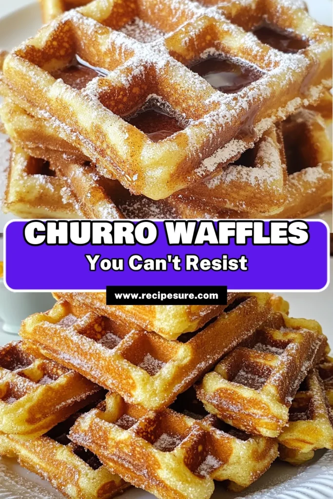 Indulge in the sweetness of homemade cinnamon sugar churro waffles! This easy churro waffle recipe is perfect for breakfast or brunch, combining fluffy cinnamon waffles with a delightful cinnamon-sugar coating. Drizzle with chocolate sauce for an extra treat! Discover how to make these delicious cinnamon sugar churro waffles that will wow your family and friends. Click to save this delicious recipe! #ChurroWaffles #EasyWaffles #CinnamonWaffles #HomemadeWaffles