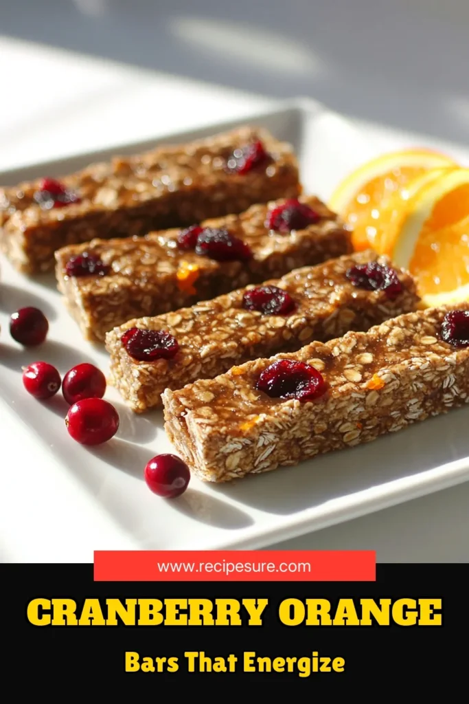 Fuel your day with these delicious Cranberry Orange Energy Bars! Packed with wholesome ingredients like rolled oats, dried cranberries, and almond butter, these bars are perfect for a boost of energy whenever you need it. Quick to prepare and easy to store, they're a great snack for busy lifestyles. Click to explore the full recipe and enjoy a tasty, nutritious treat today! #EnergyBars #HealthySnack #CranberryOrange #HomemadeGoodness