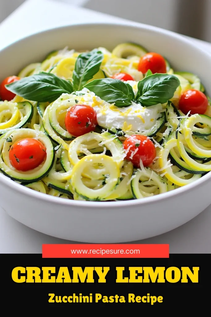 Indulge in a fresh and flavorful Lemon Ricotta Zucchini Pasta that's quick and easy! With spiralized zucchini noodles, creamy ricotta, and a burst of lemon, this dish is perfect for a light dinner or a delightful lunch. Ready in just 15 minutes, it's healthy and utterly delicious. Explore the full recipe to learn how to whip up this zesty dish and impress your family! Click through now for more! #LemonRicottaPasta #HealthyEating #ZucchiniNoodles #QuickRecipes