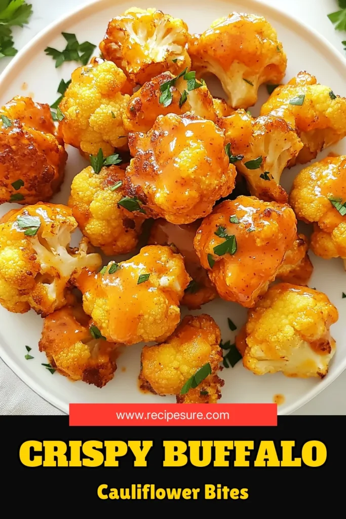 Get ready to spice up your snack game with these irresistible Buffalo Cauliflower Bites! This healthy buffalo cauliflower recipe transforms simple veggies into delicious vegan buffalo wings that everyone will love. Perfect for parties or a tasty baked cauliflower snack, these spicy cauliflower bites are both satisfying and guilt-free. Try them today and enjoy an explosion of flavor! Save this recipe for later! #BuffaloCauliflowerBites #VeganBuffaloWings #HealthySnacks #SpicyCauliflowerRecipe