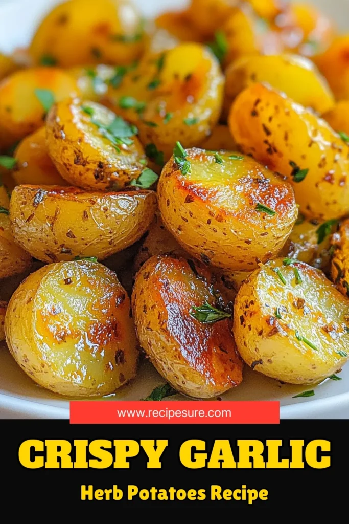 Savor the deliciousness of garlic herb skillet potatoes with this easy potato recipe! Crispy baby potatoes are infused with fragrant garlic, rosemary, and thyme for a mouthwatering dish that's perfect for any meal. In just 30 minutes, you can whip up these skillet potatoes with garlic that will impress your family and friends. Try this fabulous recipe today and elevate your side dishes! #GarlicHerbSkilletPotatoes #EasyPotatoRecipes #CrispyBabyPotatoes #SkilletPotatoesWithGarlic