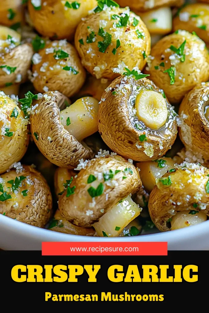 Indulge in these Air Fryer Garlic Parmesan Mushrooms for a delicious and easy appetizer! This simple recipe requires just a few ingredients and 22 minutes of your time. Enjoy perfectly tender mushrooms coated in garlic, herbs, and topped with a golden layer of Parmesan. Perfectly seasoned and packed with flavor, they are sure to impress! Click to discover the full recipe and make these mouthwatering bites today! #AirFryerRecipes #HealthyAppetizers #GarlicLovers #MushroomRecipes