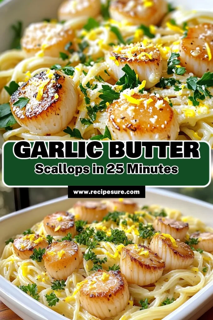 Indulge in a mouthwatering Garlic Butter Scallop Linguine that’s perfect for any dinner occasion! This easy recipe combines tender linguine with perfectly seared scallops in a rich garlic butter sauce, enhanced with a zesty touch of lemon. Ready in just 25 minutes, it’s a quick yet impressive meal that will delight your taste buds. Click through for the full recipe and elevate your dinner tonight! #GarlicButterScallops #PastaRecipe #SeafoodLovers #DinnerIdeas