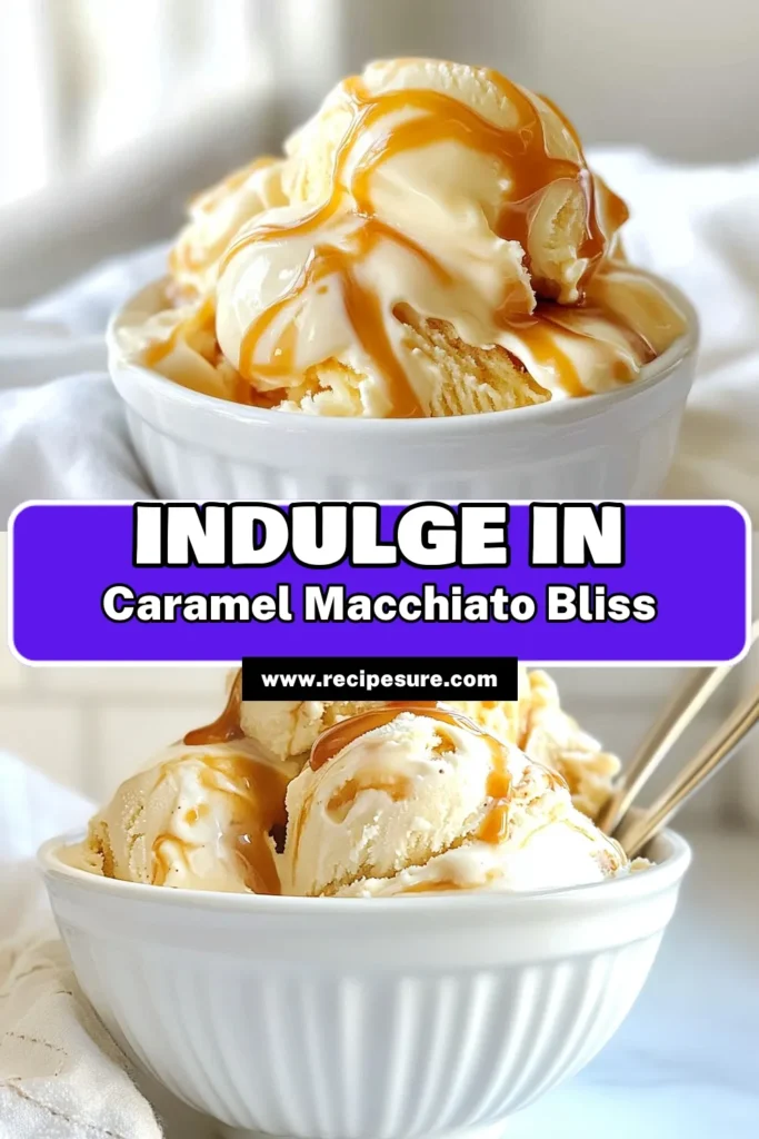 Indulge in this delicious Caramel Macchiato Ice Cream recipe, the perfect homemade ice cream with espresso flavor! This creamy caramel dessert is easy to make with an ice cream maker, turning your favorite coffee into a dreamy dessert. With just a few ingredients, you can enjoy this coffee ice cream thatβs perfect for hot days. Try it today and elevate your dessert game! Save this easy recipe! #CaramelMacchiato #IceCreamRecipe #CoffeeLovers #DessertIdeas
