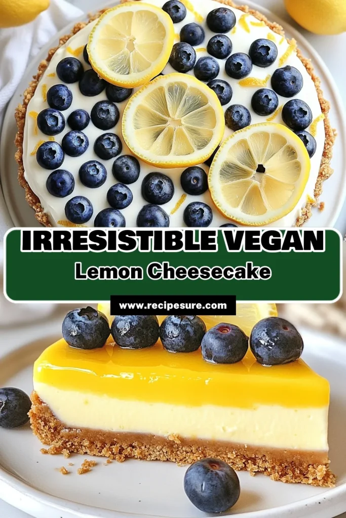 Indulge in this delicious vegan lemon blueberry cheesecake that is not only a no-bake vegan cheesecake but also a perfect dairy-free cheesecake recipe for every occasion. This healthy dessert recipe combines creamy cashews, fresh blueberries, and zesty lemon for a refreshing treat. Perfect for vegans and anyone seeking vegan dessert ideas. Save this recipe today and treat yourself! #VeganDesserts #DairyFree #HealthyDesserts #Cheesecake