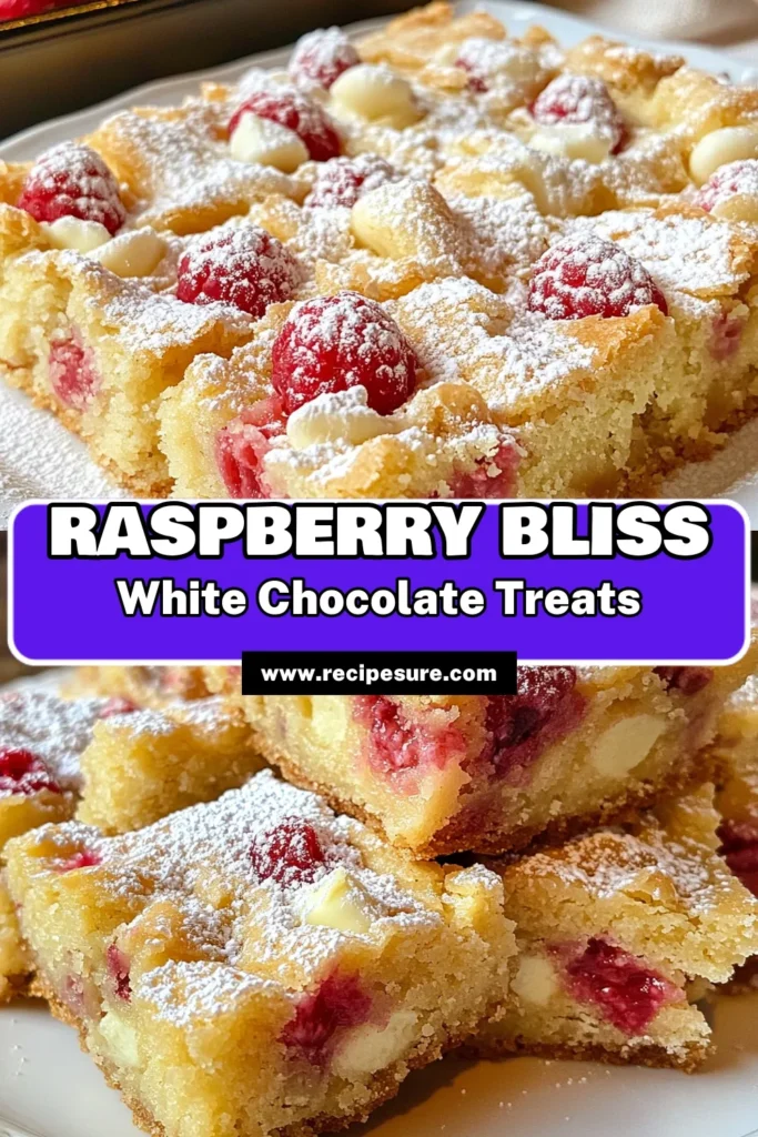 Discover the sweet delight of White Chocolate Raspberry Blondies with this easy blondie recipe featuring fresh raspberries and creamy white chocolate chips. Perfect for any occasion, this fresh raspberry dessert recipe is a crowd-pleaser. Bake blondies from scratch that are sure to impress! Try this delicious white chocolate dessert today and make it a favorite in your home. Save this recipe for a perfect treat! #BlondieRecipe #DessertRecipe #BakingFromScratch #RaspberryDessert