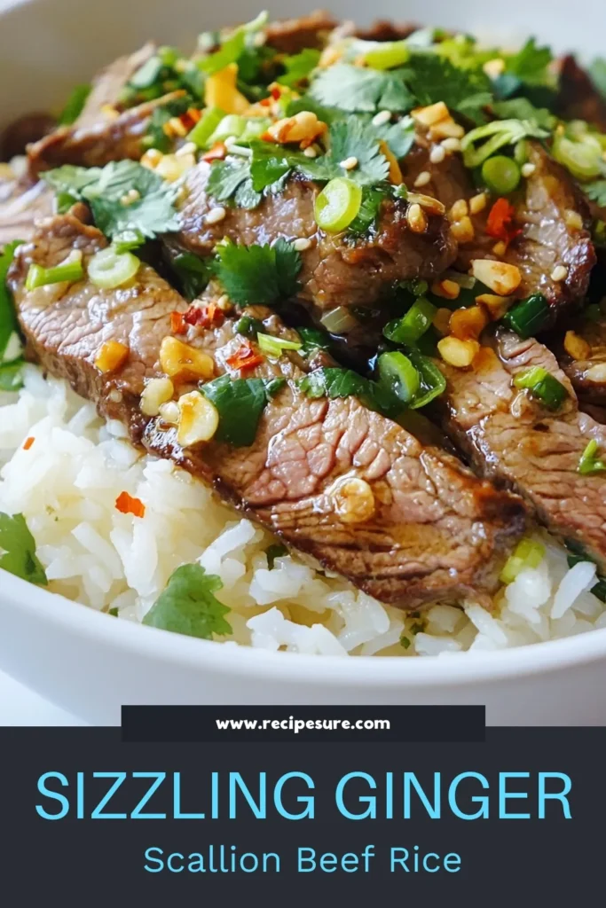 Indulge in this delicious Ginger Scallion Beef Rice Skillet, the ultimate ginger beef skillet recipe you need for a quick dinner! With tender beef and aromatic scallions tossed with fluffy jasmine rice, this easy stir fry beef dish will elevate your weeknight meals. Get ready for a satisfying and flavorful experience! Try this easy dish tonight! #GingerBeefSkillet #ScallionBeefRice #JasmineRiceRecipes #QuickDinnerRecipes
