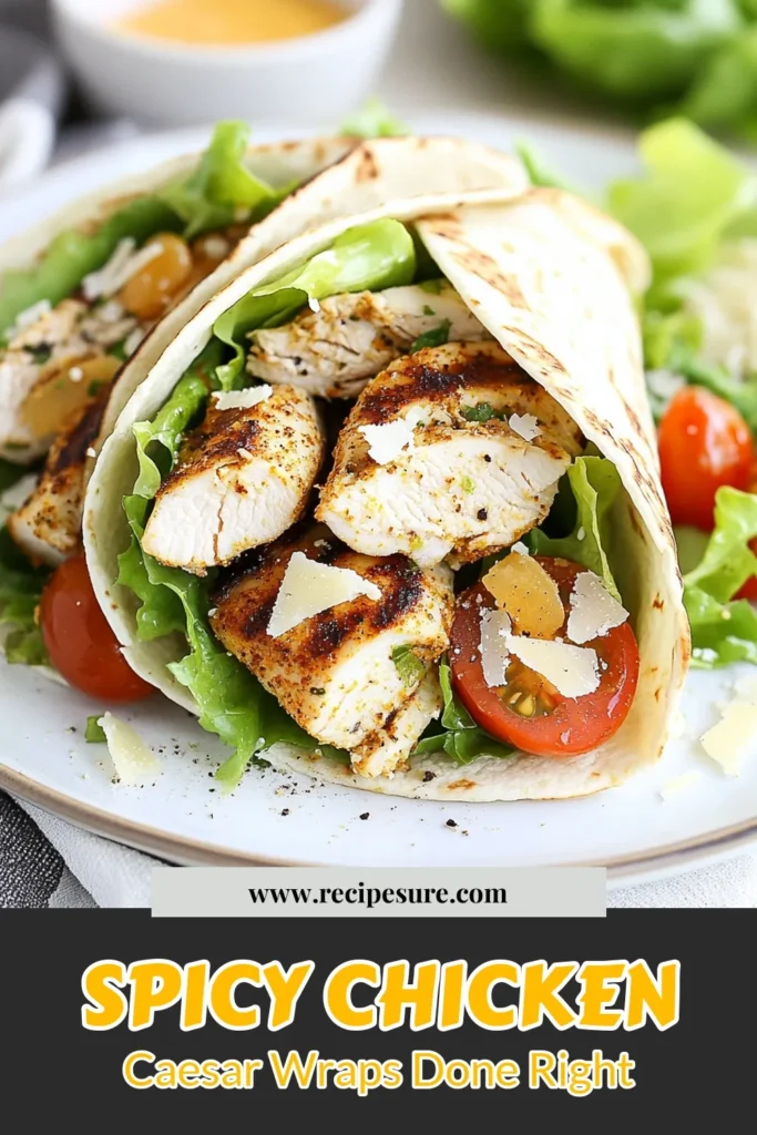 Discover the ultimate twist on classic flavors with these Cajun chicken wraps! Packed with grilled chicken Caesar goodness, these easy chicken wraps are perfect for lunch or dinner. Marinated in Cajun seasoning and combined with fresh romaine, cherry tomatoes, and Caesar dressing, each wrap is a delight. Try this delicious recipe and elevate your meal prep today! Save for later! #CajunChickenWraps #CaesarSaladWraps #GrilledChickenCaesar #EasyChickenWraps