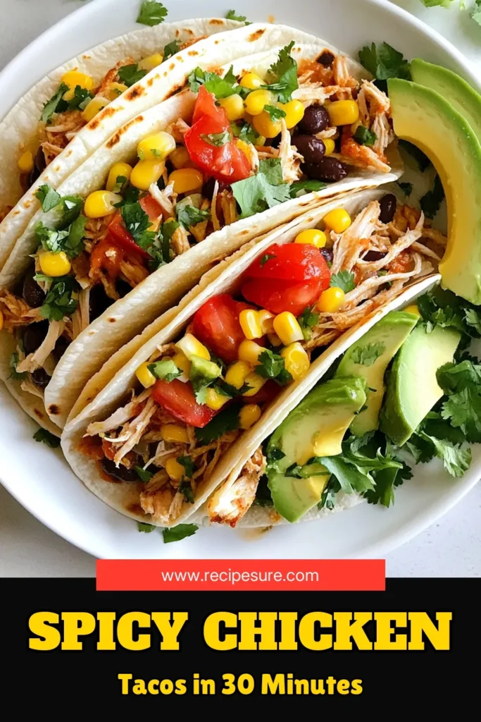 Discover the ultimate easy chicken taco recipe with these Chipotle Ranch Chicken Tacos! Perfect for a quick weeknight dinner, these spicy ranch tacos are packed with flavor and a healthy taco filling of corn, black beans, and fresh veggies. Elevate your taco night with this delicious recipe that everyone will love. Save this for your next meal planning! #TacoTuesday #HealthyEating #ChickenTacos #QuickDinnerIdeas