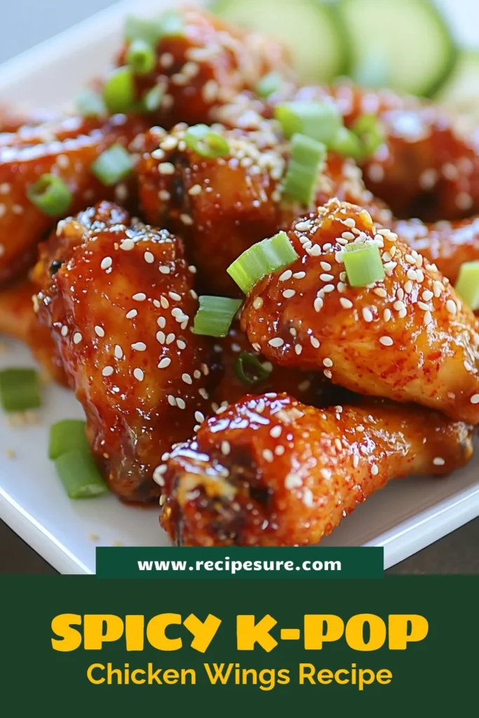 Discover the ultimate K-Pop chicken wings with this Korean spicy wings recipe! These gochujang chicken wings, glazed with honey and infused with a fiery chicken wing marinade, deliver bold flavors in every bite. Perfect for game day or any gathering, these baked chicken wings with honey are sure to impress. Try them today and add some spice to your life! Save this recipe for a tasty culinary adventure! #KoreanCuisine #ChickenWings #SpicyRecipes #HomeCooking