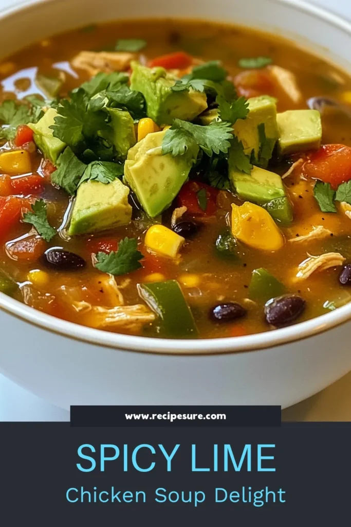 Savor the bold flavors of this Jalapeño Lime Chicken Soup, a spicy chicken soup recipe perfect for any day! It's a healthy chicken soup packed with black beans and zesty lime, making it a nutritious choice you’ll love. Quick and easy, this lime chicken soup recipe is ideal for busy weeknights. Ready to spice up your meals? Save this recipe and enjoy a bowl of warmth! #JalapenoLimeChickenSoup #HealthyChickenSoup #SpicyChickenSoup #ChickenSoupWithBlackBeans
