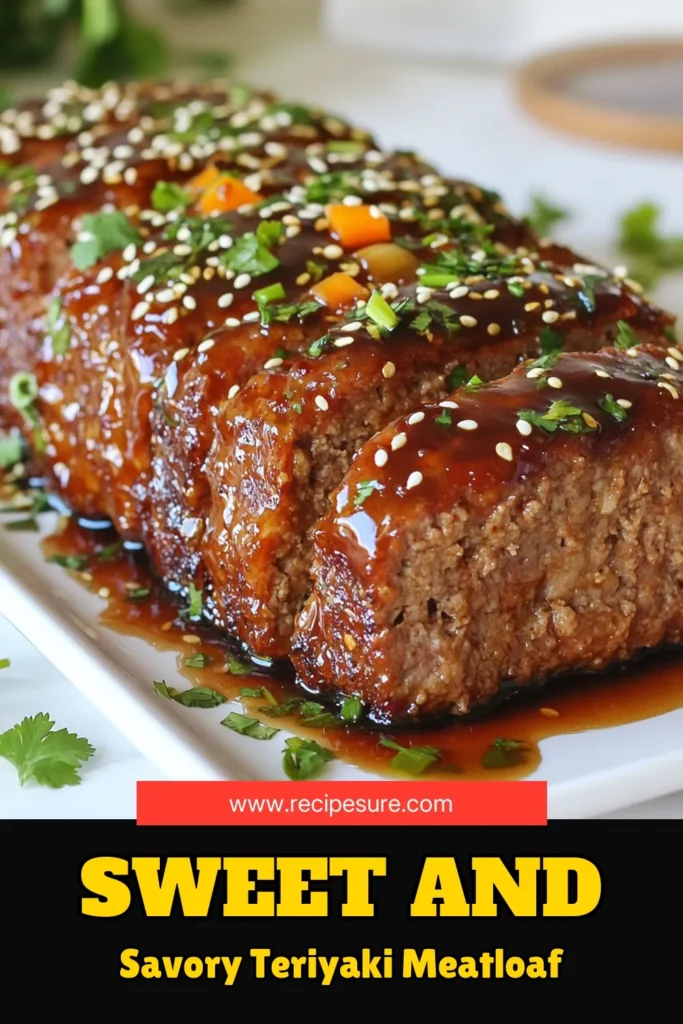 Looking for a delicious and healthy twist on a classic dinner? Try this easy teriyaki meatloaf recipe that combines ground beef with savory teriyaki sauce for a glazed meatloaf that's packed with flavor. Perfect for family meals, this healthy meatloaf option is quick to prepare and sure to impress. Make mealtime memorable with this fabulous teriyaki glazed meatloaf! Save this recipe for later! #TeriyakiMeatloaf #GroundBeefRecipe #GlazedMeatloaf #HealthyOptions