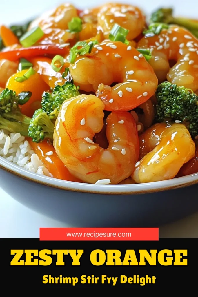 Delight in this mouth-watering Orange Sesame Shrimp Stir Fry, a quick shrimp dinner that's both healthy and flavorful. This easy sesame shrimp recipe features succulent shrimp tossed with vibrant vegetables and a tangy orange sauce, making it a perfect Asian inspired shrimp recipe for busy weeknights. Ready in just 25 minutes, it's a family favorite! Save and try this delicious recipe today! #OrangeShrimpStirFry #HealthyShrimpStirFry #QuickShrimpDinner #SesameShrimpRecipe