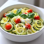 - 3 medium zucchinis, spiralized into noodles - 1 cup ricotta cheese - 1 lemon (zest and juice) - 2 tablespoons olive oil - 2 cloves garlic, minced - 1/2 cup cherry tomatoes, halved - 1/4 teaspoon red pepper flakes (optional) - 1/4 cup grated Parmesan cheese - Salt and pepper to taste - Fresh basil leaves for garnish Gathering fresh ingredients is key to making this dish shine. Zucchini noodles bring a light and refreshing base. They are easy to make and add a fun twist. Ricotta cheese adds creaminess and richness. The lemon zest and juice give a bright, zesty flavor that lifts the dish. You can find zucchini at local markets. Look for firm, medium-sized ones for the best texture. Use high-quality ricotta for a creamy finish. When it comes to lemons, choose ones that feel heavy for their size. This means they are juicy. Fresh basil adds a fragrant touch and a pop of color. Cherry tomatoes provide sweetness and a burst of flavor. They pair so well with the lemon. Olive oil is essential for sautéing, giving depth to the dish. Garlic adds warmth and flavor. Red pepper flakes are optional but add a nice kick. Having everything ready makes your cooking smooth. Enjoy the process and have fun with these fresh ingredients! First, take your three medium zucchinis. Use a spiralizer to create long, thin noodles. This tool makes it easy and fun to transform zucchinis into pasta-like shapes. Once you spiralize them, set the noodles aside. They will soak up the flavors later. Next, grab a large skillet. Heat two tablespoons of olive oil over medium heat. Once hot, add two minced cloves of garlic. Sauté them for about one minute until they smell great. If you like a little heat, sprinkle in 1/4 teaspoon of red pepper flakes. This adds a nice kick to the dish. Now, it’s time to add your zucchini noodles to the skillet. Toss them gently for about 2 to 3 minutes. You want them to soften just a little but still stay firm. Then, lower the heat. Add one cup of ricotta cheese, the zest, and juice of one lemon to the skillet. Mix everything well until the ricotta blends with the noodles. Next, add 1/2 cup of halved cherry tomatoes. Cook for another 2 minutes. The tomatoes will warm and soften nicely. Season with salt and pepper to taste. If it feels too thick, add a splash of water to get the right texture. Finally, remove the skillet from heat and fold in 1/4 cup of grated Parmesan cheese. This makes the dish creamy and rich. Enjoy your cooking! To cook zucchini to al dente, start with a hot skillet. Heat your olive oil at medium heat. Add the spiralized zucchini and toss gently. Cook for just 2-3 minutes. This keeps the noodles firm but tender. If the zucchini gets too soft, it can become mushy. If your dish feels too thick, you can adjust the consistency. Add a splash of water slowly. Stir well to mix. This brings everything together nicely without losing flavor. Adjusting seasoning is key to a great dish. Start with a pinch of salt and pepper. Taste as you go to find your perfect balance. You can also add red pepper flakes for a spicy kick. Consider optional ingredients to boost flavor. Chopped olives or sun-dried tomatoes work well. Fresh herbs like thyme or oregano can add depth. Experiment and find what you love best! For bowl presentation, use wide, shallow bowls. This allows the colors to shine. Place the Lemon Ricotta Zucchini Pasta in the center. Let it spill a bit over the sides for a homey look. Garnishing adds a special touch. Use fresh basil leaves for a pop of green. A sprinkle of extra Parmesan cheese on top gives a nice finish. This makes your dish look as good as it tastes! {{image_2}} You can add protein to your Lemon Ricotta Zucchini Pasta to make it heartier. - Chicken or shrimp: Cooked chicken or shrimp works well. Just sauté them before adding the zucchini noodles. They mix nicely with the lemon and ricotta flavors. - Tofu options for a vegetarian dish: If you want a plant-based option, use firm tofu. Press it to remove extra water, then cube and sauté until golden. Fold it into the dish for extra protein. Feel free to switch up the veggies in this dish. - Using different spiralized vegetables: Carrots or sweet potatoes can replace zucchini noodles. They add unique flavors and colors. - Additional veggies to include: You can also add spinach, bell peppers, or peas. They bring more nutrients and texture to the meal. If you're looking for dairy-free options, there are great substitutes. - Vegan ricotta substitutes: Use cashew cream or a store-bought vegan ricotta. They offer a nice, creamy texture and flavor. - Non-dairy cheese options: Nutritional yeast is a tasty alternative to Parmesan. It adds a cheesy flavor without dairy. To keep your lemon ricotta zucchini pasta fresh, store it in the fridge. The best way is to use an airtight container. This keeps the pasta from drying out and helps maintain its flavor. Make sure to let it cool before sealing. I recommend eating leftovers within three days for the best taste. When it's time to enjoy your leftovers, there are a few ways to reheat them. You can use a microwave, stovetop, or oven. If you choose the microwave, warm it in short bursts to avoid overcooking. For stovetop reheating, add a splash of water to maintain moisture. Stir gently and heat on low. If you use the oven, cover it with foil to keep it from drying out. Yes, you can freeze lemon ricotta zucchini pasta! It’s best to freeze it without the Parmesan cheese. To do this, place it in a freezer-safe container. Leave some space for expansion. When you're ready to eat, thaw it in the fridge overnight. To reheat, follow the methods mentioned above. This keeps the pasta tasty and ready for you! Yes, you can use regular pasta. However, zucchini noodles offer great benefits. They are low in calories and high in vitamins. Zucchini noodles are also gluten-free. This makes them a good option for those with dietary needs. Plus, they add a fresh taste to your dish. You’ll enjoy the lightness they bring compared to regular pasta. Making this dish is quick and easy! The total time is just 15 minutes. You’ll spend about 10 minutes preparing the ingredients. Cooking takes only about 5 minutes. This makes it perfect for a busy weeknight meal. You can whip it up in no time and impress your family or friends. You can pair lemon ricotta zucchini pasta with various sides. A simple garden salad is a great choice. You might also enjoy garlic bread or crusty rolls. For a heartier meal, try grilled chicken or shrimp on the side. These options add protein and balance to your meal. You can’t go wrong with a fresh, tasty side! In this post, I shared how to make lemon ricotta zucchini pasta. We explored key ingredients like zucchini noodles, ricotta cheese, and lemon. I provided steps for preparing the noodles and cooking the base. Tips helped achieve the best texture and flavor. We also looked at variations for proteins and vegetables, plus storage info. This dish is tasty, healthy, and versatile. Enjoy creating your version!