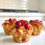 To make these tasty Maple Pecan Granola Cups, you need: - 2 cups rolled oats - 1 cup pecans, roughly chopped - 1/2 cup maple syrup - 1/4 cup coconut oil, melted - 1/2 teaspoon vanilla extract - 1/2 teaspoon cinnamon - 1/4 teaspoon salt - 1/2 cup dried cranberries or raisins - 1/4 cup chocolate chips (optional) These ingredients mix together to create a sweet and crunchy snack that is both fun to eat and good for you. You can change the recipe to fit your taste. Consider adding: - 1/2 cup shredded coconut for extra texture - 1/2 cup sunflower seeds for crunch - A scoop of protein powder for added nutrition - Different dried fruits, like apricots or cherries Feel free to mix and match these options. This way, you can make the granola cups your own. If you lack some ingredients, here are some simple swaps: - Use almonds or walnuts instead of pecans - Replace coconut oil with butter or a different oil - Use honey or agave syrup instead of maple syrup - Swap rolled oats for quick oats, though the texture will differ These substitutions help you work with what you have on hand while still creating a delicious snack. First, gather all your ingredients. You will need: - 2 cups rolled oats - 1 cup pecans, roughly chopped - 1/2 cup maple syrup - 1/4 cup coconut oil, melted - 1/2 teaspoon vanilla extract - 1/2 teaspoon cinnamon - 1/4 teaspoon salt - 1/2 cup dried cranberries or raisins - 1/4 cup chocolate chips (optional) Next, preheat your oven to 350°F (175°C). If you want easy cleanup, line a muffin tin with paper liners. You can also grease it lightly with oil. This helps the cups come out easily after baking. In a large bowl, mix the rolled oats, chopped pecans, cinnamon, and salt. Stir until everything is well combined. In another bowl, whisk the maple syrup, melted coconut oil, and vanilla extract together until smooth. Pour the wet mixture into the dry mixture. Mix well until every oat and pecan is coated. Gently fold in dried cranberries or raisins, and chocolate chips if you choose. Scoop the granola mix into your muffin tin. Press it down firmly. This helps form cup shapes. Bake for 15 to 20 minutes. Look for a golden brown color along the edges. Once they are golden, take the tin out of the oven. Let the granola cups cool for 10 minutes in the tin. This helps them hold their shape. After that, transfer them to a wire rack to cool completely. When they are cool, gently remove the cups from the tin. You can store them in an airtight container. To serve, place them on a colorful plate. A drizzle of maple syrup or a sprinkle of nuts looks nice on top. Enjoy your tasty, healthy snack! To make the best granola cups, follow these simple tips: - Use fresh ingredients. Fresh oats and nuts give better taste. - Press firmly. When adding the mixture to the muffin tin, press down hard. This helps the cups hold their shape. - Watch the time. Bake until golden brown, about 15-20 minutes. Keep an eye on them to avoid burning. - Cool completely. Let the cups cool in the pan for 10 minutes before moving them. This makes them easier to remove. Here are some mistakes to watch out for: - Skipping the oil. Coconut oil keeps the granola from being too dry. Don't skip it! - Not measuring. Use the right amounts of oats and nuts to keep the balance. - Overmixing. Mix just enough to combine. Overmixing can make them tough. - Using the wrong pan. Make sure to use a muffin tin or silicone molds for the best shape. These granola cups are great on their own, but you can make them even better: - Top with yogurt. Add your favorite yogurt for a tasty breakfast. - Pair with fruit. Fresh berries or banana slices work well. - Drizzle with syrup. A light drizzle of maple syrup adds extra flavor. - Enjoy as dessert. Serve them with a scoop of ice cream for a sweet treat. {{image_2}} You can easily change the flavor of your Maple Pecan Granola Cups. Try using different nuts like almonds, walnuts, or hazelnuts. Each nut adds its unique taste and texture. You can also swap in dried fruits. Instead of cranberries or raisins, use apricots, cherries, or blueberries. This lets you create your favorite flavor combo. If you need gluten-free options, simply use certified gluten-free oats. This keeps the recipe safe for those with gluten issues. To make it vegan, skip the honey and use maple syrup only. The recipe is already dairy-free thanks to coconut oil. You can enjoy these cups without worry. Maple syrup is great, but you can use other sweeteners too. Honey works well if you are not vegan. Agave syrup is another good choice. You can also try date syrup for a different taste. Just adjust the amount to get the right sweetness for your liking. To keep your Maple Pecan Granola Cups fresh, use an airtight container. Store them at room temperature for up to a week. This prevents moisture from making them soggy. If you want to enjoy them longer, consider freezing. To freeze, let the granola cups cool completely. Place them in a single layer in a freezer-safe bag or container. Make sure to remove any air from the bag. They can last up to three months in the freezer. When you’re ready to eat, just thaw them in the fridge overnight. Granola cups have a good shelf life. At room temperature, they last about one week. If you store them in the fridge, they can last up to two weeks. Check for any signs of mold or off smells before eating. If you notice any, it's best to throw them away. You can tell your granola cups are done by checking the edges. They should turn golden brown. The center might still look soft, but that’s okay. The cups will firm up as they cool. If you want a crispier texture, bake them for a few extra minutes. Just watch closely to avoid burning. Yes, you can use other sweeteners if you wish. Honey, agave syrup, or brown sugar can work well. If you use honey, it will change the flavor a bit. Just remember, different sweeteners can change the texture. You might need to adjust the amount of wet ingredients too. You can find pre-made granola cups in many stores. Check the snack aisle or the health food section. Some bakeries also sell them. If you want a specific flavor, look for brands that focus on natural ingredients. You can also find them online. Just search for “Maple Pecan Granola Cups” to see your options. This blog post covered how to make Maple Pecan Granola Cups from scratch. We discussed the ingredients, step-by-step instructions, and tips for success. You learned about flavor variations and dietary options. We also shared storage tips to keep your granola fresh. In summary, these cups are easy to make and fun to customize. Enjoy experimenting with different flavors, and don’t forget to share them. Simple snacks can be both healthy and tasty. Happy baking!