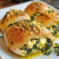 Spinach Feta Stuffed Chicken Juicy and Flavorful Dish