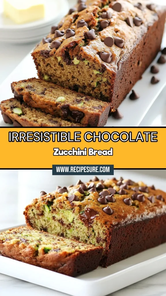 Savor the goodness of this Chocolate Chip Zucchini Bread! This easy zucchini bread recipe combines healthy zucchini with rich chocolate chips for a moist zucchini bread that everyone will love. Perfect for breakfast or dessert, you’ll find this is the best chocolate chip zucchini you’ve ever had! Don’t miss out on creating this delicious treat—try it today and save for later! #ChocolateChipZucchiniBread #HealthyBaking #EasyRecipes #DessertIdeas