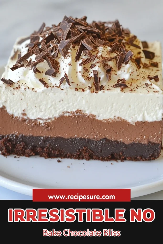 Indulge in a rich and creamy no-bake chocolate cheesecake that’s perfect for any occasion! This easy chocolate dessert features a delectable chocolate graham cracker crust, making it a must-try for dessert lovers. With its luxurious texture and rich flavor, this creamy cheesecake recipe is the ultimate decadent cheesecake idea. Chill it for a few hours, serve with garnishes, and watch it disappear! Save this recipe for your next gathering! #NoBakeCheesecake #ChocolateDessert #CheesecakeRecipe #DecadentDesserts