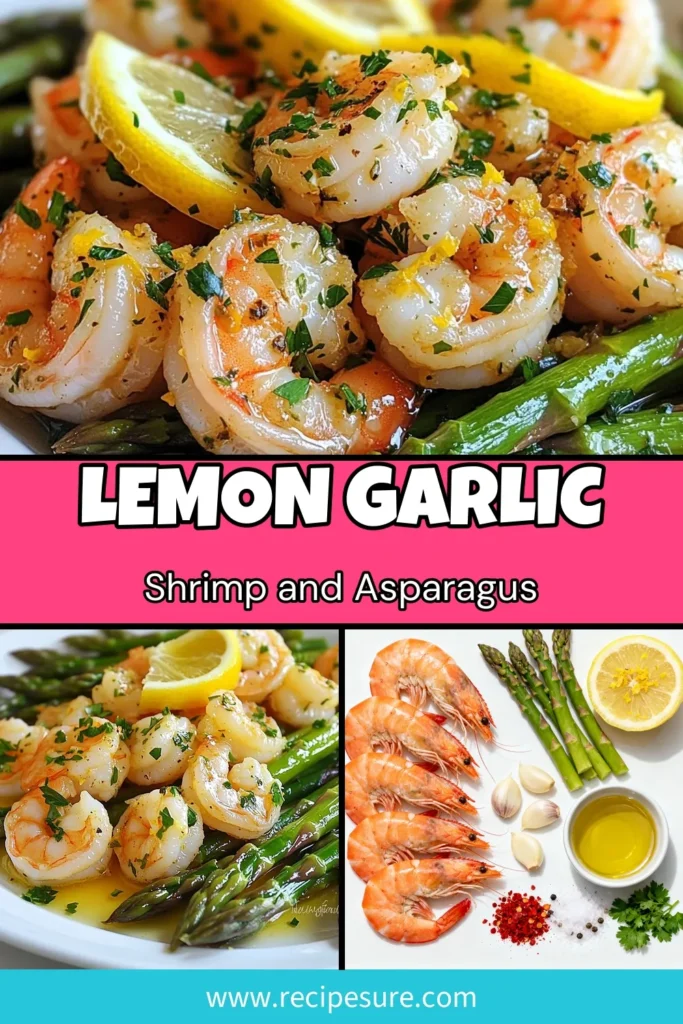Discover this delicious lemon garlic shrimp recipe featuring tender shrimp and asparagus for a quick, healthy seafood meal. Perfect for busy nights, this easy shrimp and asparagus dish comes together in just 20 minutes! With vibrant flavors from garlic, lemon, and a hint of spice, it's a standout in easy shrimp recipes. Try it tonight and savor the freshness! Save this recipe now! #LemonGarlicShrimp #HealthySeafoodMeals #EasyShrimpRecipes #ShrimpAndAsparagusDish