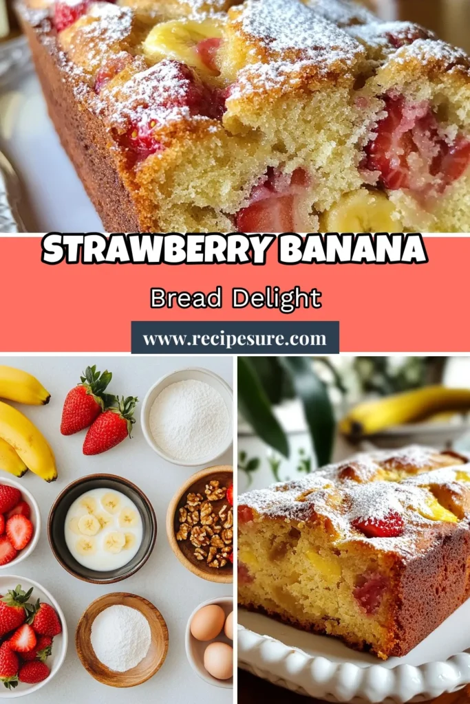 Discover the ultimate Strawberry Banana Bread recipe that combines the sweetness of fresh strawberries with the moistness of banana bread! This Easy Strawberry Bread Recipe uses coconut oil for added richness and flavor. Enjoy a slice of this Healthy Banana Bread Recipe that's perfect for breakfast or a snack. Try it now for a delicious treat! Save the recipe for later! #StrawberryBananaBread #CoconutOilBananaBread #MoistBananaBread #HealthyBaking