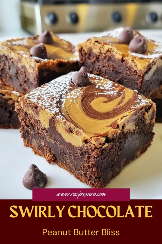 Indulge in these delightful Chocolate Peanut Butter Swirl Brownies, the perfect rich chocolate dessert for any occasion! This easy brownies with peanut butter recipe combines creamy layers and chocolate chips for a treat you can't resist. Follow our swirl brownies recipe for a marbled masterpiece that's sure to impress. Perfect for sharing or enjoying solo! Save and try this homemade brownies with chocolate chips today! #ChocolatePeanutButterBrownies #SwirlBrowniesRecipe #EasyBrowniesWithPeanutButter #RichChocolateDessert