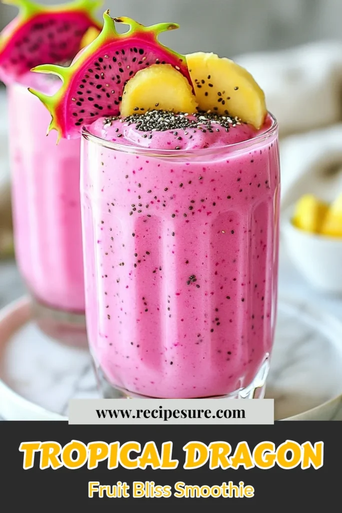 Experience the vibrant flavors of a tropical dragon fruit smoothie! This healthy smoothie recipe is packed with dragon fruit benefits, making it a perfect choice for a refreshing tropical drink. With creamy coconut milk and hints of pineapple, this smoothie is both delicious and nutritious. Ready in just 10 minutes, it’s easy to whip up! Try it today and enjoy a colorful, nutrient-rich treat. Save this recipe for your next smoothie craving! #TropicalDragonFruitSmoothie #HealthySmoothieRecipes #DragonFruitBenefits #CoconutMilkSmoothie
