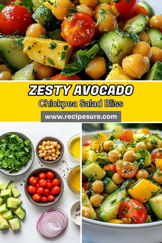 Discover the vibrant flavors of this Lemony Chickpea Avocado Salad, a delightful twist on Mediterranean chickpea salad! Packed with nutrients, this easy salad recipe combines chickpeas, creamy avocados, and fresh vegetables, making it a top choice among healthy chickpea recipes. Perfect for meal prep or a quick lunch! Try this refreshing lemon avocado salad today and enjoy a burst of flavor! Save for later! #ChickpeaAvocadoSalad #HealthyRecipes #MediterraneanDiet #EasySalads