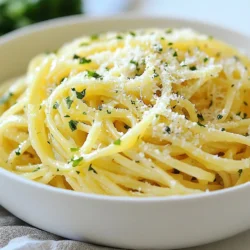 To make Garlic Herb Buttered Noodles, you will need the following items: - 8 oz. egg noodles or spaghetti - 4 tablespoons unsalted butter - 4 cloves garlic, minced - 1 teaspoon dried oregano - 1 teaspoon dried basil - 1 teaspoon fresh parsley, chopped (plus extra for garnish) - ½ teaspoon red pepper flakes (optional) - Salt and pepper to taste - Grated Parmesan cheese for serving When choosing ingredients, I like to recommend brands that ensure great taste. For butter, I prefer brands like Kerrygold or Land O'Lakes. They provide rich flavor and smooth texture. For pasta, Barilla or De Cecco are excellent choices. They cook evenly and hold sauce well. For the best garlic flavor, look for fresh garlic from your local market. This makes a big difference in taste. If you need to adjust the recipe, here are some easy swaps: - Pasta: Use gluten-free pasta if you need it to be gluten-free. - Butter: Swap unsalted butter with olive oil for a dairy-free option. - Herbs: Fresh herbs can replace dried ones. Use three times the amount of fresh herbs. - Cheese: Nutritional yeast can replace Parmesan for a vegan option. These substitutions keep the dish tasty while meeting your dietary needs. {{ingredient_image_1}} To start, you need a large pot. Fill it with water and add salt. Bring the water to a boil. Once it bubbles, add 8 ounces of egg noodles or spaghetti. Cook according to the package instructions until the noodles are al dente. This usually takes about 8-10 minutes. After cooking, drain the noodles in a colander. Remember to save about half a cup of that pasta water. You’ll use it later. Next, grab a large skillet and place it on medium heat. Add 4 tablespoons of unsalted butter to the skillet. Watch it melt until it's slightly bubbly. Once melted, add 4 cloves of minced garlic. Sauté the garlic for about 1-2 minutes. You want it to be fragrant and lightly golden. This is where the magic starts. Now, add 1 teaspoon each of dried oregano and dried basil to the skillet. If you like a little heat, you can also add ½ teaspoon of red pepper flakes. Stir everything well and let the herbs cook for about 30 seconds. This helps the flavors mix into the butter. After the garlic and herbs are ready, it’s time for the noodles. Toss the drained noodles into the skillet. If your noodles seem dry, pour in a bit of the reserved pasta water. Stir everything together, coating the noodles with the garlic herb butter. Now, season your dish with salt and pepper to taste. Add 1 teaspoon of fresh chopped parsley for that fresh touch. Give everything one last toss. Make sure the flavors blend well. Remove the skillet from the heat. Serve the noodles right away. Top with grated Parmesan cheese and a sprinkle of fresh parsley. Enjoy your delicious Garlic Herb Buttered Noodles! To cook pasta perfectly, start with a big pot of salted water. Use about 1 tablespoon of salt for every 4 quarts of water. This step adds flavor and helps the pasta taste better. Bring the water to a full boil before adding your noodles. Stir the pasta right away to prevent it from sticking. Follow the cooking time on the package for best results. It’s key to cook the noodles until they are al dente, which means they should have a slight bite. After draining, save some pasta water for later. You can make your garlic herb buttered noodles even tastier. Try adding vegetables like spinach or cherry tomatoes for color and nutrients. For a kick, toss in more red pepper flakes. You can also include proteins like grilled chicken or shrimp. If you love cheese, mix in some cream cheese or mozzarella for a rich flavor. Fresh herbs, like basil or chives, can brighten the dish. Feel free to experiment and find what you like best! For great texture, don’t overcook your noodles. If they become too soft, they might lose their shape. After cooking, rinse the noodles briefly under cold water to stop the cooking process. When you combine the noodles with the garlic herb butter, make sure to add a bit of reserved pasta water. This helps the sauce cling to the noodles. Toss everything gently to avoid breaking the noodles. Perfect texture makes your dish not only taste good but also look appealing! Pro Tips Use Fresh Garlic: Freshly minced garlic will give your dish a more vibrant flavor compared to pre-minced options. Always opt for fresh to enhance the aroma and taste of your garlic herb butter. Reserve Pasta Water: The starchy pasta water is a secret weapon for creating a silky sauce. If your noodles seem dry, add a little reserved water to achieve the desired consistency. Herb Variations: Feel free to mix and match herbs based on your preference. Fresh thyme, rosemary, or even a hint of sage can elevate the dish and provide a unique flavor profile. Parmesan Alternatives: If you don't have Parmesan, try using Pecorino Romano or Grana Padano for a different twist. Each cheese brings its own distinct flavor that complements the garlic butter beautifully. {{image_2}} If you want a vegetarian dish, this recipe is great! Use vegetable broth instead of water when cooking the noodles. You can also add more herbs for extra flavor. Try using fresh basil or thyme. You can swap the Parmesan cheese for a plant-based version to keep it vegan. To make this dish gluten-free, choose gluten-free pasta. Rice noodles or quinoa pasta work well. The cooking time may change, so check the package. The garlic herb butter stays the same, making the dish just as tasty. Boost the dish by adding proteins or veggies. Grilled chicken or sautéed shrimp pairs nicely. You could also add peas, spinach, or broccoli for color and nutrition. Cook the vegetables first, then add them when mixing the noodles. This makes a hearty meal that everyone will love! Store leftover garlic herb buttered noodles in an airtight container. Let them cool to room temperature first. Place them in the fridge for up to three days. This keeps them fresh and tasty. If you have Parmesan cheese on top, remove it before storing. It can get clumpy when stored. To reheat, use a skillet over low heat. Add a splash of water to help steam the noodles. Stir gently until they are hot. You can also use the microwave. Heat in short bursts, stirring in between. Keep an eye on them to avoid drying out. For longer storage, you can freeze the noodles. Pack them in a freezer-safe bag or container. Make sure to remove as much air as possible. They will keep well for up to three months. When you want to eat them, thaw in the fridge overnight. Reheat as directed above, adding a little water if needed. This will help bring back that fresh flavor. Yes, you can use other pasta types. I recommend penne, fettuccine, or even gluten-free pasta. Each type will change the dish’s feel a bit. Choose a shape you love. Just remember to cook it until it's al dente. This ensures a great texture. To add heat, use more red pepper flakes. You can also add fresh chili peppers. Sauté them with the garlic for extra flavor. If you like a kick, try adding a dash of hot sauce or spicy oil at the end. Adjust it to your taste! For a dairy-free option, use olive oil or coconut oil. You can also try vegan butter. Both will give a nice flavor. If you want a richer taste, use ghee. It adds a deep, nutty flavor that works well in this dish. This blog post covered how to create a tasty pasta dish. I shared key ingredients, cooking steps, and helpful tips. You learned about variations to fit diets and how to store leftovers. Use quality brands and plan substitutions for your needs. With these guidelines, you can enjoy delicious pasta every time. Explore your options and have fun experimenting in the kitchen. Your cooking will improve, and so will the joy of sharing meals with others. Enjoy your culinary journey!