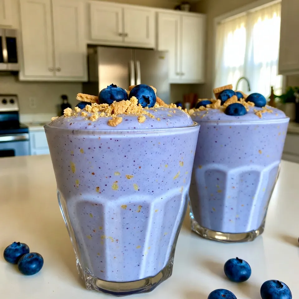 - 1 cup fresh or frozen blueberries - 1 ripe banana To start, I love using blueberries. They are sweet and tart, perfect for a smoothie. Fresh blueberries bring a bright flavor. If fresh ones are not available, frozen ones work well too. Just toss them in the blender. Next, grab a ripe banana. It adds creaminess and natural sweetness. Make sure it's soft and spotty for the best taste. - 1/2 cup plain Greek yogurt - 1/2 cup cream cheese, softened Next, we need Greek yogurt. It gives the smoothie a nice, thick texture. Plus, it adds protein. I usually go for plain Greek yogurt. It keeps the flavor pure. Then, cream cheese comes in. Make sure it’s softened. This ingredient adds that cheesecake vibe we love. It makes the smoothie rich and smooth. - 1 tablespoon honey or maple syrup - Juice and zest of 1 lemon - 1/2 teaspoon vanilla extract - A pinch of salt Now, let’s sweeten things up. You can use honey or maple syrup. I suggest starting with one tablespoon. You can add more if you like it sweeter. Next, we need lemon juice and zest. The lemon adds brightness and a refreshing taste. Don’t skip this! Then, add vanilla extract for depth. A pinch of salt helps balance all the flavors. With these ingredients, you’ll create a delightful smoothie. Each one plays a key role in the flavor and texture. Enjoy blending these together! {{ingredient_image_1}} To start, measure 1 cup of blueberries. If using frozen ones, let them thaw a bit. For the banana, choose a ripe one. Peel it and cut it into smaller pieces. This helps with blending. When working with cream cheese, remember to soften it. Take it out of the fridge about 15 minutes before you start. This makes it mix better and gives a smooth texture. If you forget, you can microwave it for about 10 seconds. Just don’t let it melt! Now, gather all your ingredients. In your blender, add the blueberries, banana, Greek yogurt, and softened cream cheese. Next, pour in the honey or maple syrup, milk, lemon juice, lemon zest, and vanilla extract. Don’t forget the pinch of salt! Blend everything on high until it’s smooth and creamy. Stop to scrape down the sides if needed. Taste the smoothie. Is it sweet enough? If not, add more honey or maple syrup. If the smoothie feels too thick, add a little more milk. Blend again until it reaches your desired consistency. This is your chance to make it just right! Pour your smoothie into glasses. For a fun touch, sprinkle crushed graham crackers on top. It gives a nice cheesecake crust feel. You can also add a few blueberries or a slice of lemon for garnish. Choose clear or colorful glassware for a pretty presentation. Enjoy your Blueberry Lemon Cheesecake Smoothie right away for the best flavor! To make your smoothie just right, start with thick ingredients like cream cheese and yogurt. If it feels too thick, add a splash more milk. Blend again until smooth. For a creamier texture, use a high-power blender. It helps mix all ingredients well. Want to boost the flavor? Try adding a scoop of nut butter or a handful of spinach. These will add taste and nutrition. If you like it sweeter, just add more honey or maple syrup. Taste as you go to find your perfect balance. If you prefer a dairy-free option, swap Greek yogurt and cream cheese for silken tofu or coconut yogurt. Use almond milk or oat milk instead of regular milk. For sweetness, agave syrup or dates can work wonders. This way, you can enjoy the same great taste without dairy! Pro Tips Use Frozen Blueberries: If you’re using frozen blueberries, there's no need to thaw them. They will make your smoothie colder and creamier. Adjust the Sweetness: Taste your smoothie before serving. Everyone's sweetness preference varies, so feel free to add more honey or maple syrup as needed. Perfect Consistency: For a thinner smoothie, gradually add more milk until you reach your desired consistency. Blend well after each addition. Garnish for Presentation: A sprinkle of crushed graham crackers on top not only adds texture but also enhances the cheesecake flavor of your smoothie. {{image_2}} You can change the fruit in this smoothie for fun. Try strawberries, raspberries, or blackberries. These fruits bring their own flavors and colors. You can also mix in mango or peach for a tropical twist. Another option is to add spinach. Adding a handful of fresh spinach makes your smoothie green but keeps it tasty. You won’t even notice the spinach! Nuts and seeds can boost the nutrition of your smoothie. I love adding a tablespoon of almond butter or peanut butter. These nut butters give protein and a creamy texture. You can also try chia seeds or flaxseeds. They add healthy fats and fiber. Just a spoonful goes a long way! If you want a twist on the cheesecake crust, consider different toppings. Crushed nuts, like walnuts or pecans, can add crunch. You can also sprinkle granola on top for a delightful crispiness. For a lighter smoothie, skip the crust altogether. The smoothie is delicious on its own. You still get the cheesecake flavor without the extra calories! To keep your smoothie tasty, store it in an airtight container. Place it in the fridge right after making it. It will stay fresh for about one day. If you want to save it for longer, freeze it in ice cube trays. Once frozen, transfer the cubes to a freezer bag. This way, you can enjoy a quick smoothie later. You might have some ingredients left after making your smoothie. Here are some ideas to use them up: - Blueberries: Add them to yogurt or oatmeal for breakfast. - Banana: Slice it on toast or mix it into pancakes. - Greek yogurt: Use it in dips or dressings for a creamy texture. - Cream cheese: Spread it on bagels or mix it into pasta dishes. Get creative and use these ingredients in other meals! After you make your smoothie, it tastes best fresh. However, it can last in the fridge for about 24 hours. If it sits too long, it may separate. Signs of spoilage include a sour smell or a change in color. If you notice any of these, it’s best to toss it. Enjoy your smoothie while it’s still creamy and delicious! Yes, you can use frozen blueberries. They work great in smoothies. Frozen fruit gives a nice, thick texture. They are also picked at peak ripeness. This means they have great flavor and nutrients. Plus, using frozen blueberries makes the smoothie cold and refreshing. You can lower the calories easily with a few tips. First, skip the honey or maple syrup. You can use a smaller amount if you like some sweetness. Second, choose low-fat cream cheese or Greek yogurt. You can also add more blueberries and banana for natural sweetness. Lastly, use unsweetened almond milk instead of regular milk. This smoothie has many health benefits. Blueberries are full of antioxidants, which help fight free radicals. They support heart health and brain function. Bananas provide potassium, which is good for your heart and muscles. Greek yogurt adds protein and probiotics for gut health. Cream cheese gives a creamy texture and adds calcium. Overall, this smoothie is tasty and healthy! This blog post highlights how to make a delicious and healthy smoothie. You learned about fresh and frozen ingredients, dairy choices, and sweeteners that enhance flavor. I provided step-by-step instructions for blending and serving, along with tips for perfecting consistency and taste. In closing, you have many ways to customize and store your smoothie. Enjoy experimenting with flavors, and feel free to use leftovers creatively. This simple recipe can be a nutritious part of your day. Get blending and savor the goodness!